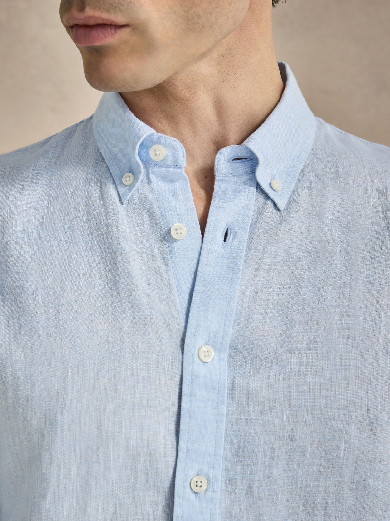 light blue dress shirt slim fit Wrinkle-Free Dress Shirt