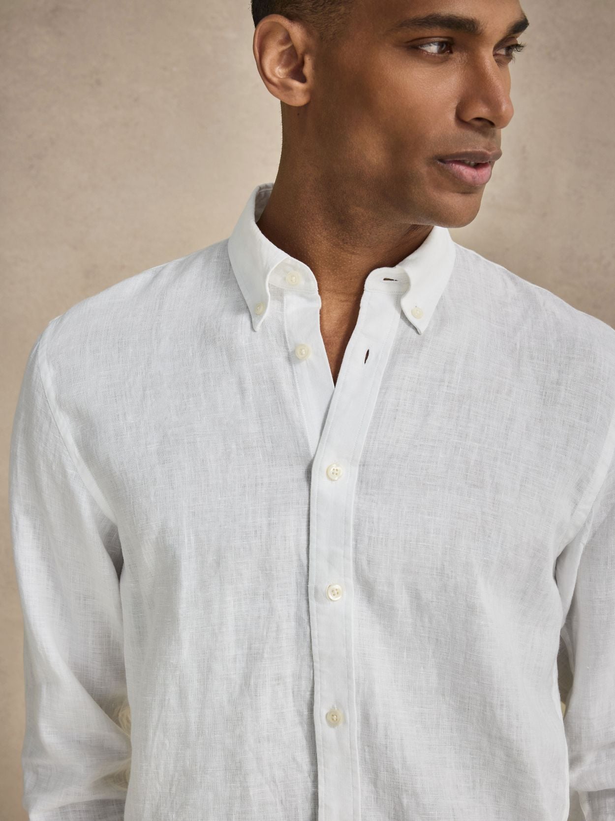 slim linen-cotton dress shirt Slim-Fit Linen-Cotton Dress Shirt