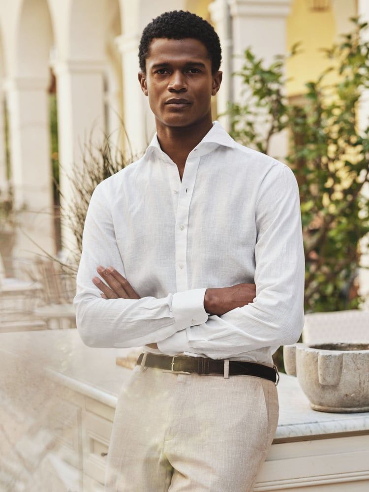 Men's White Linen Shirts - Buy Online | John Henric