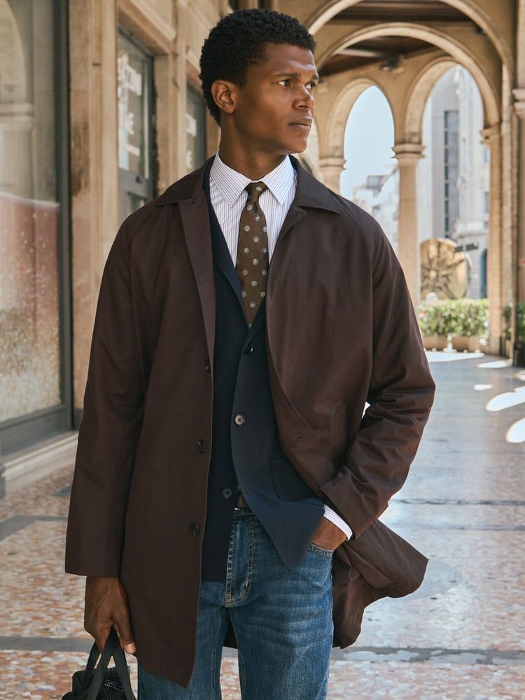 Dark Brown Raglan Coat