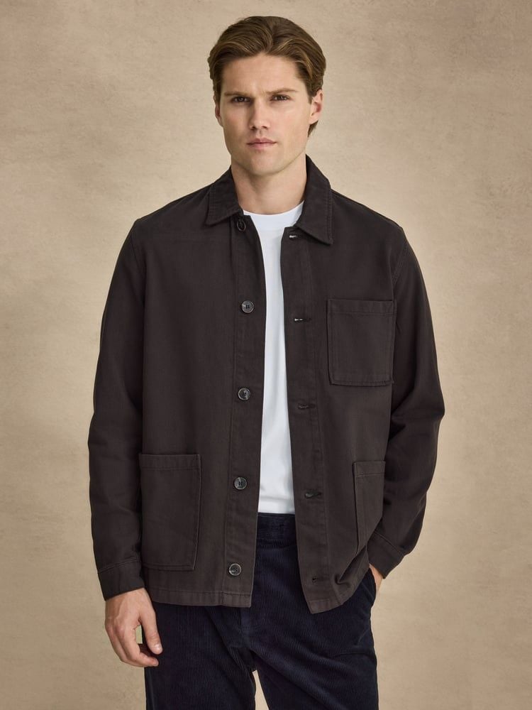Dunkelbraunes Overshirt