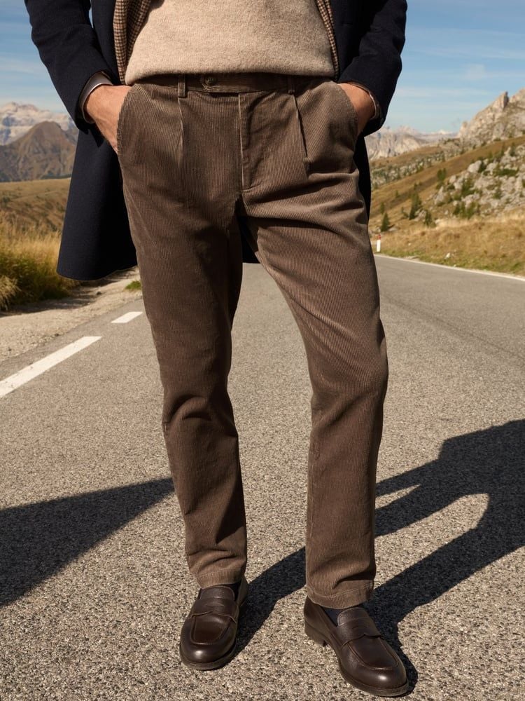 Taupe Corduroy Trousers