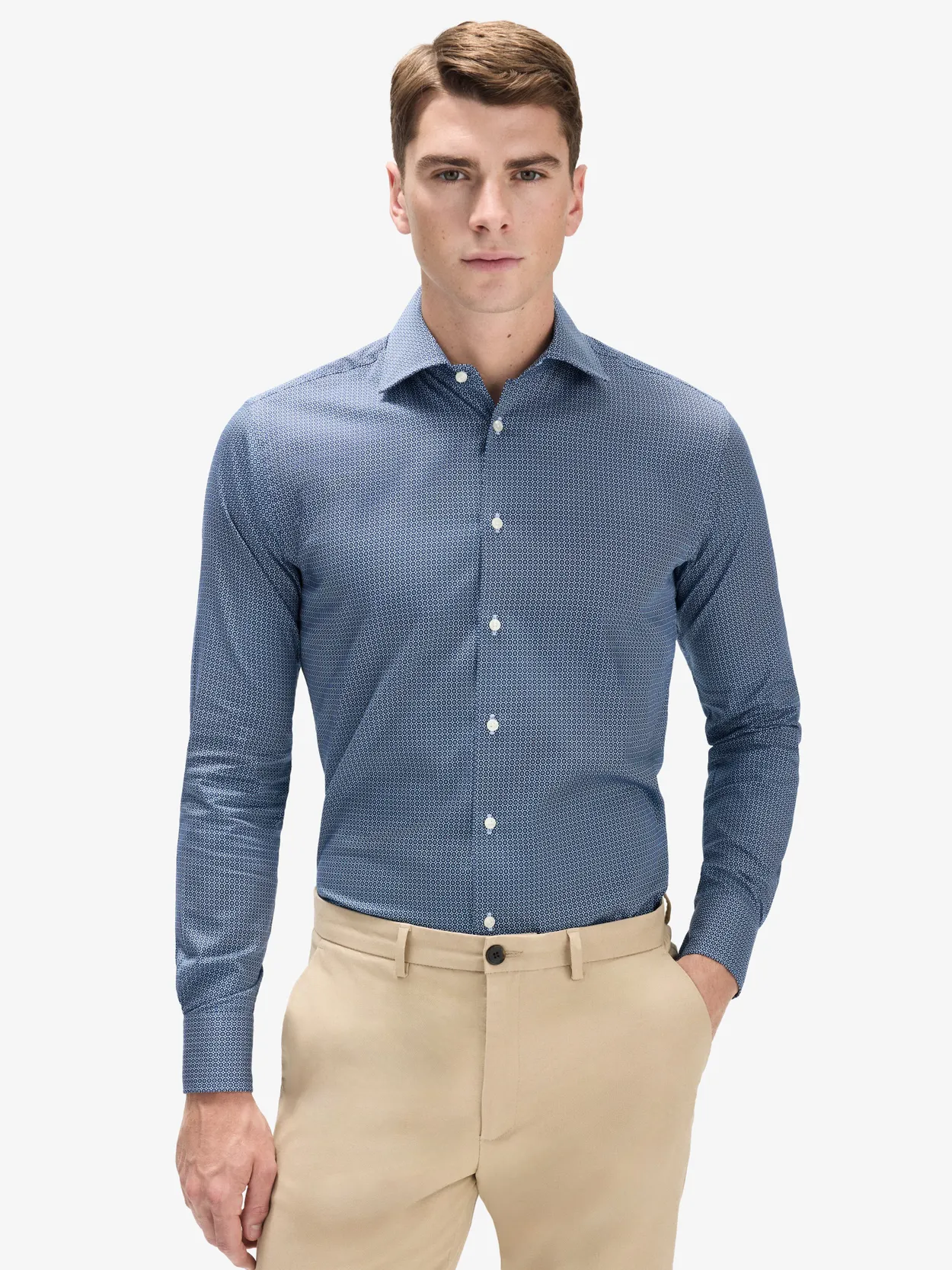 Chemise Imprimée Bleue Isaac