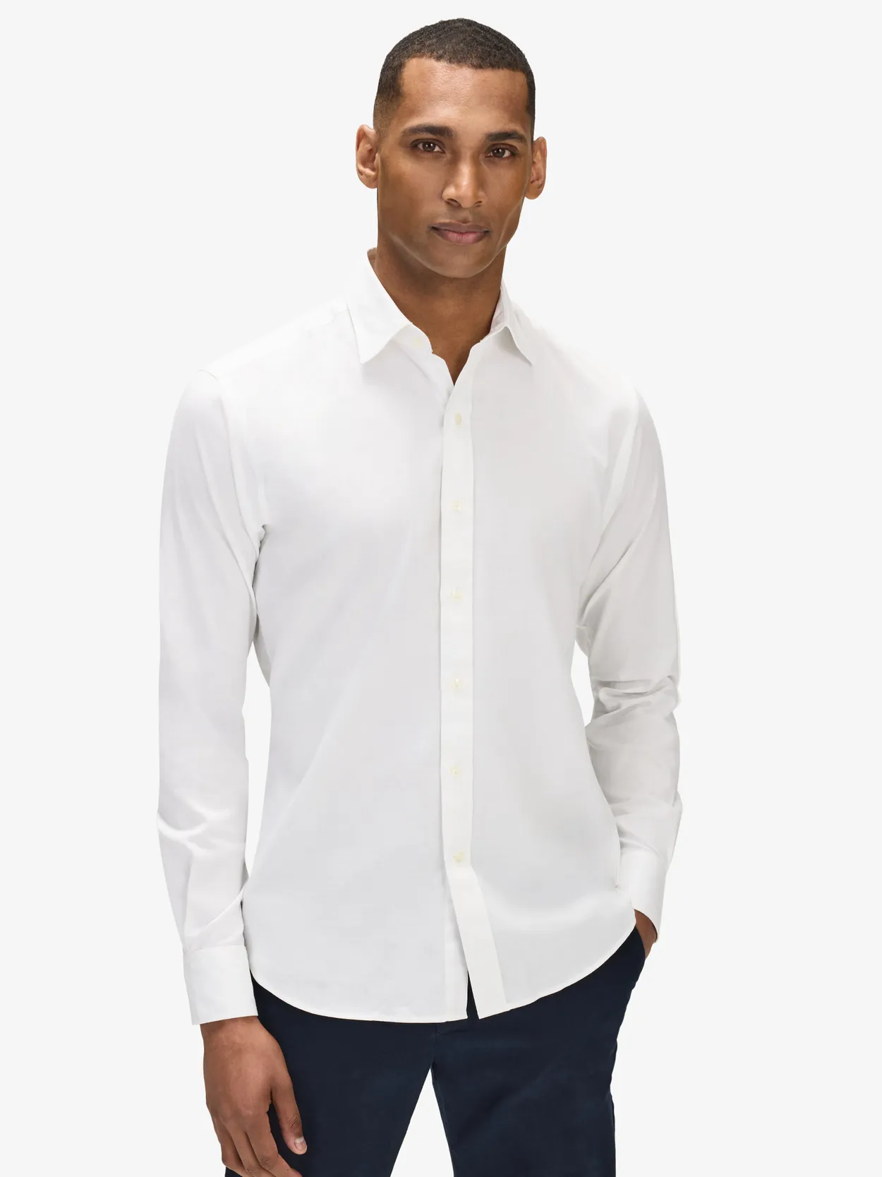 Witte Slim Fit Stretch Overhemd