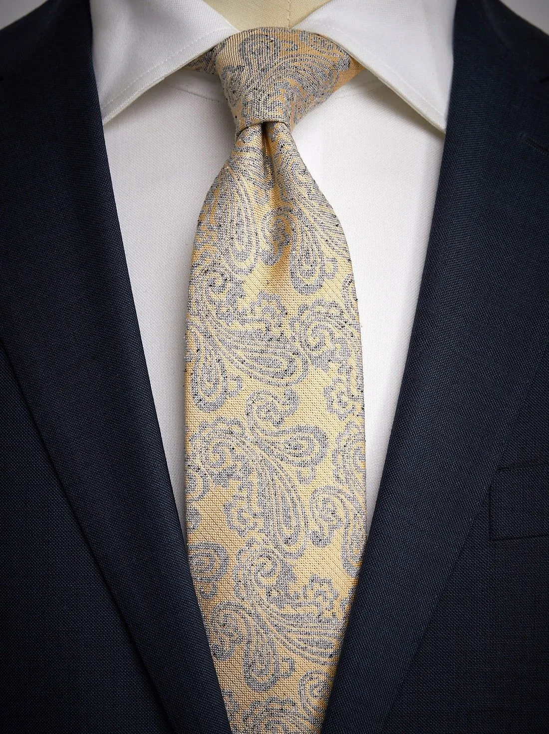 Cravate Jaune Paisley