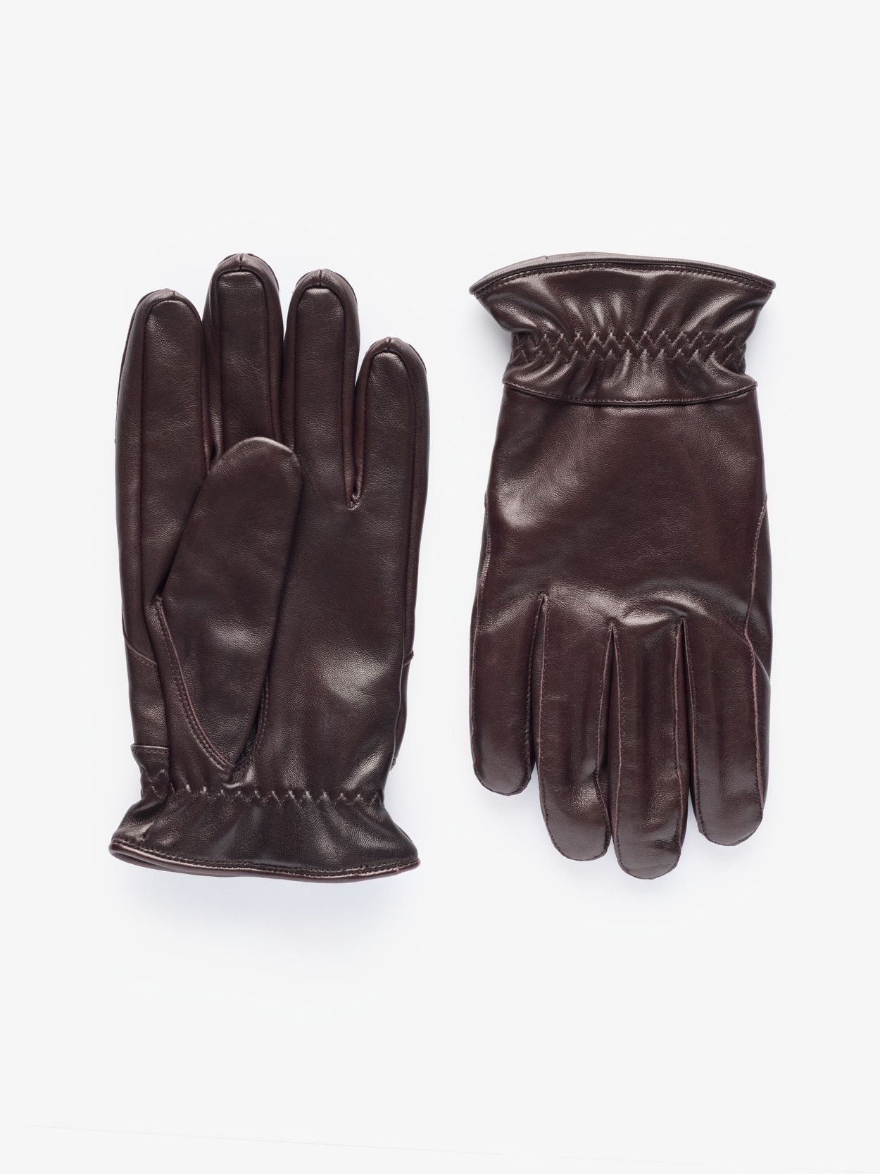 Brown Leather Gloves Zinal