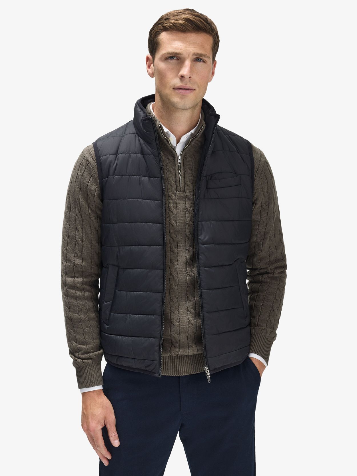 Navy Blue Padded Vest Faro