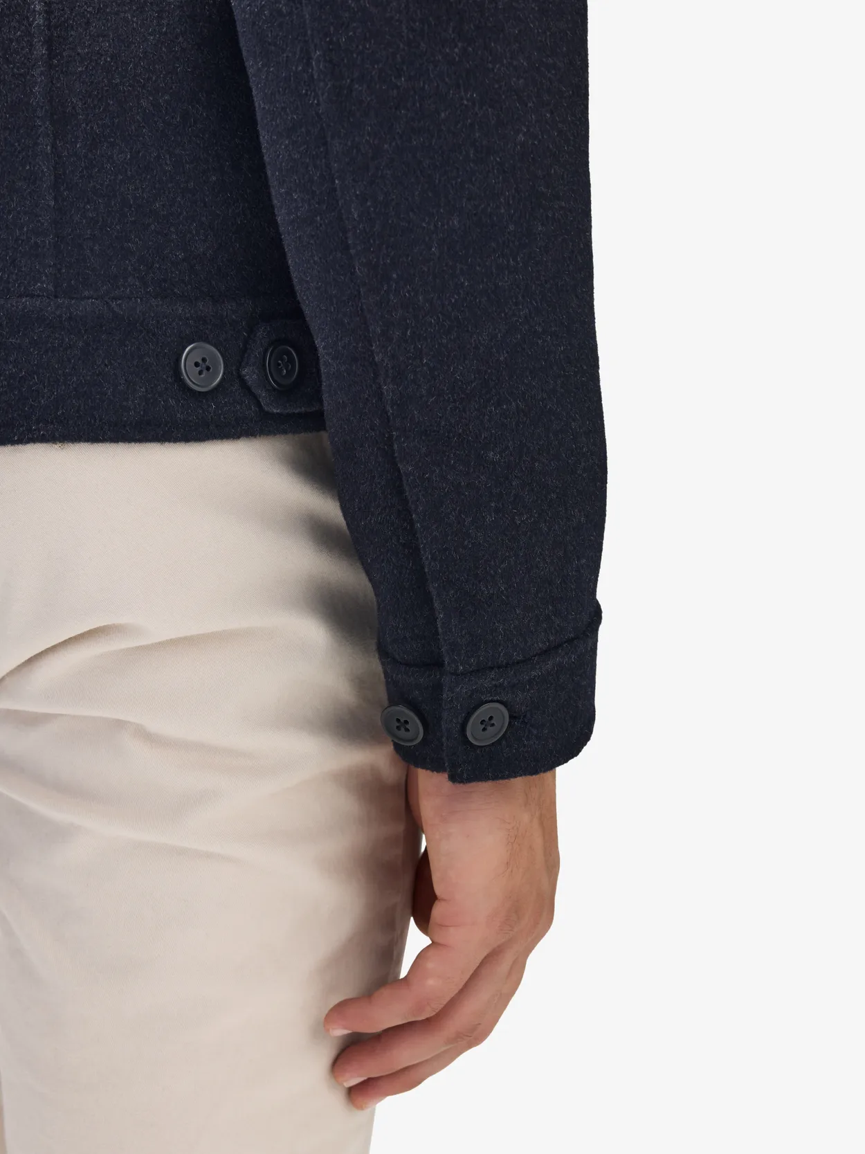 Navy Blue Wool Jacket Flores - Men's wool jacket - Buy online