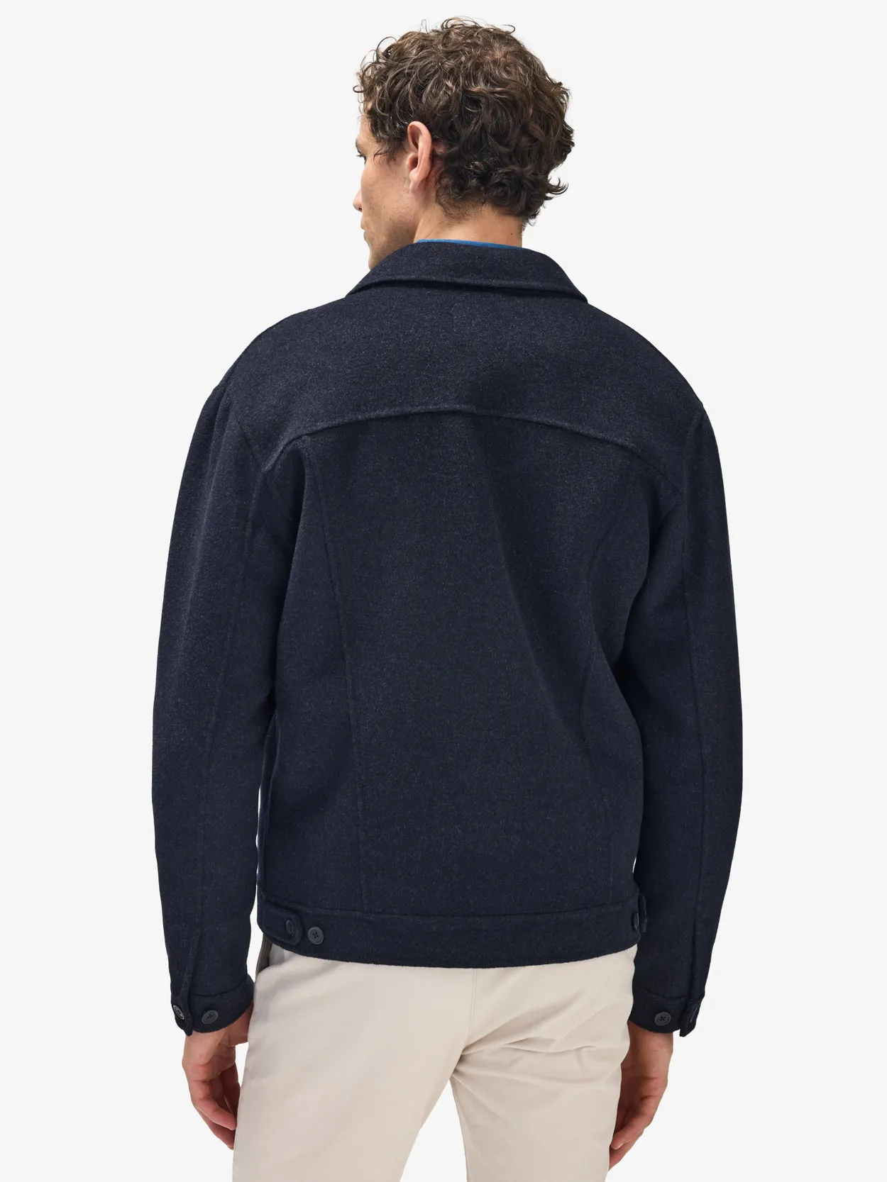 Navy Blue Wool Jacket Flores - Men's wool jacket - Buy online
