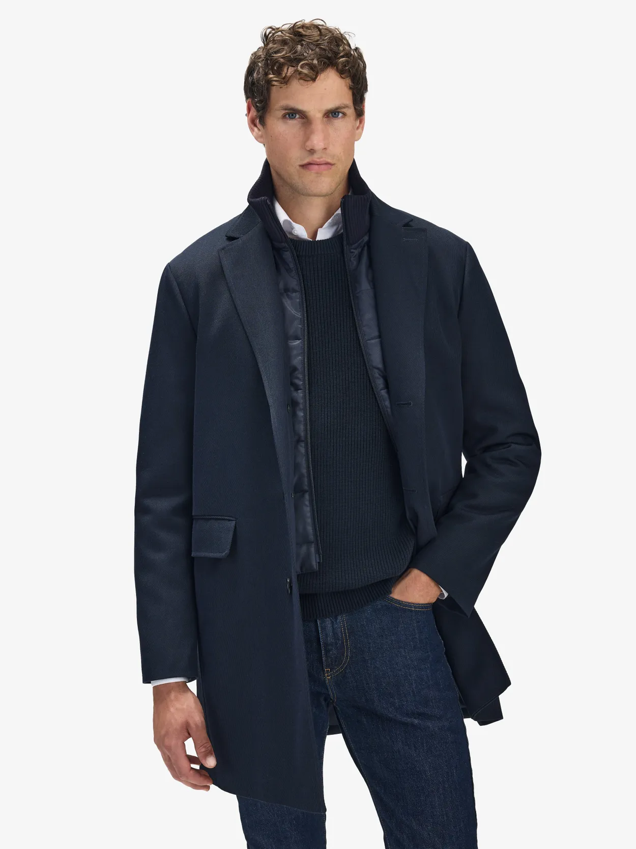 Navy Blue Single Coat Elvas