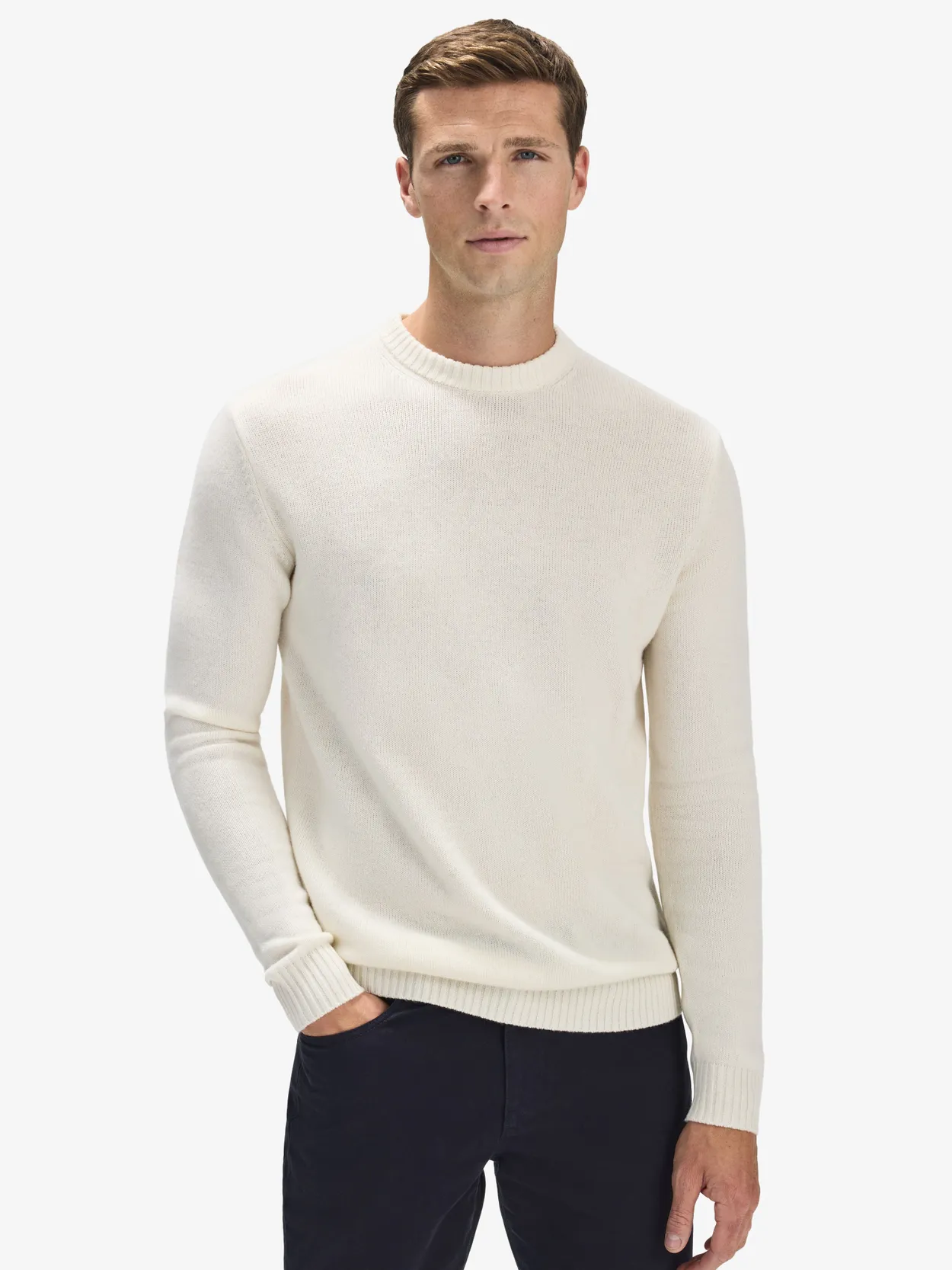 Cream White Cashmere Blend Sweater Carl