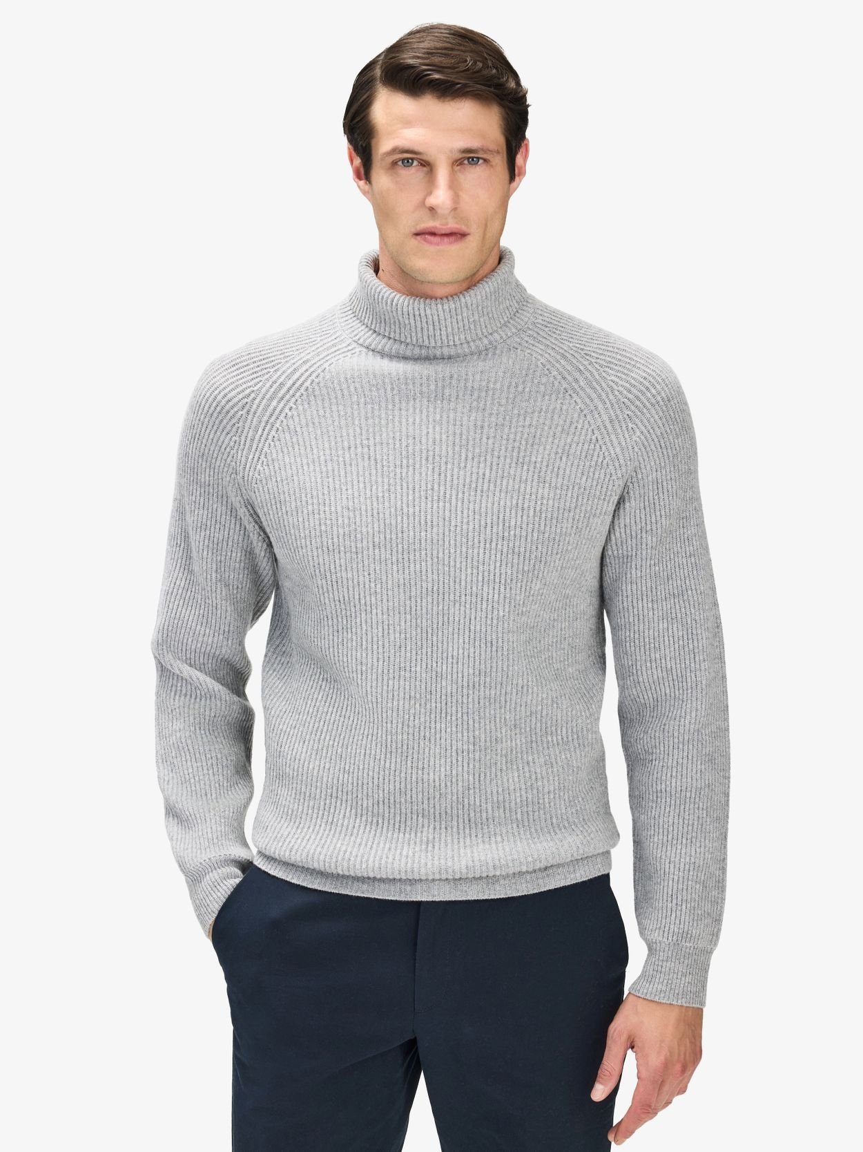 Grey Cashmere Blend Turtleneck Aron