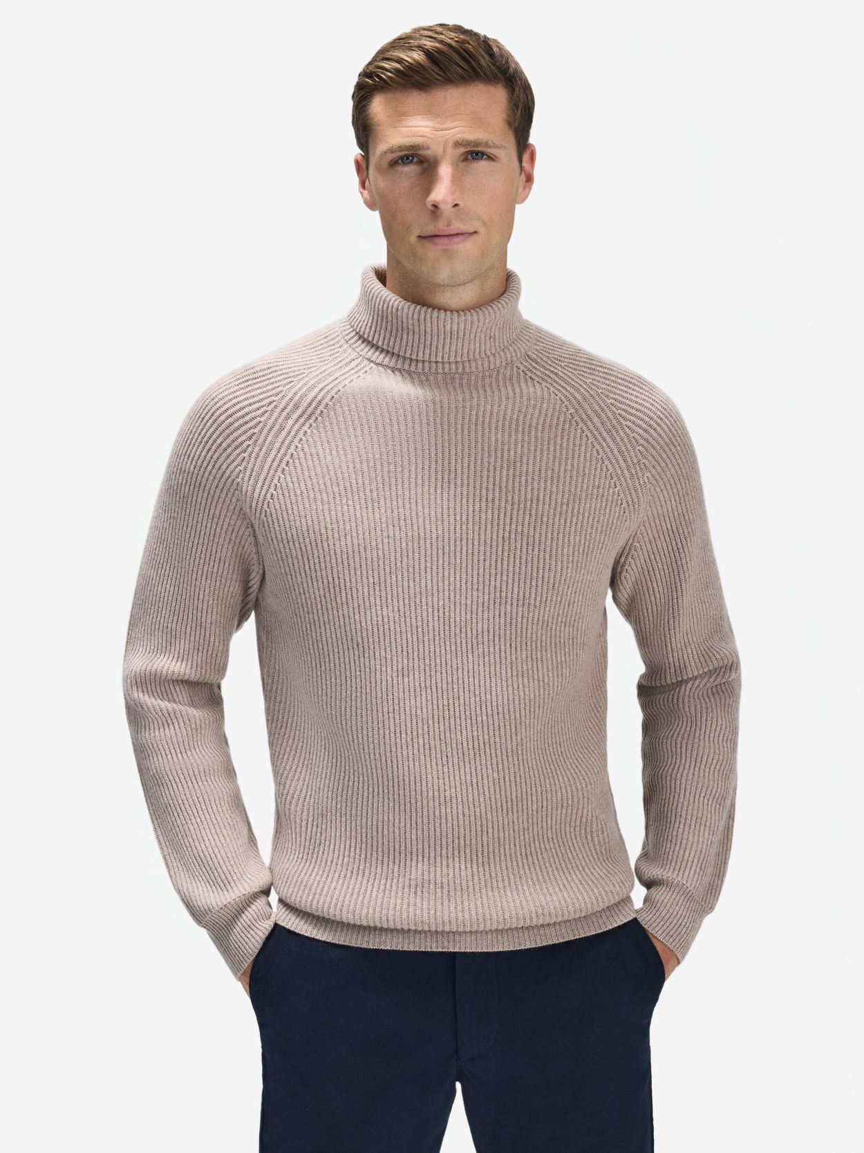 Beige Cashmere Blend Turtleneck Aron