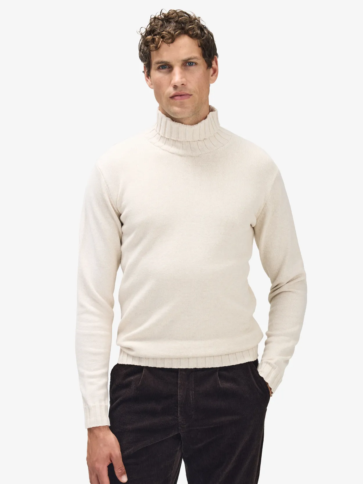 Creme Weißer Rollkragenpullover Elian