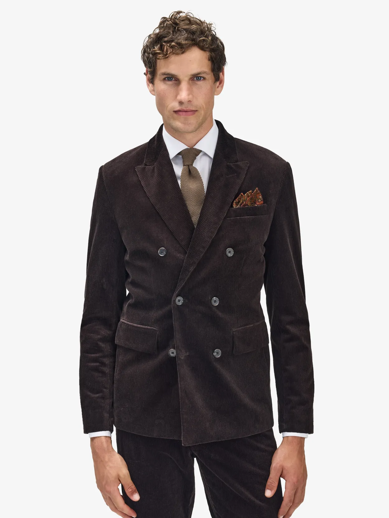 Dark Brown Corduroy Suit Jacket Braddon