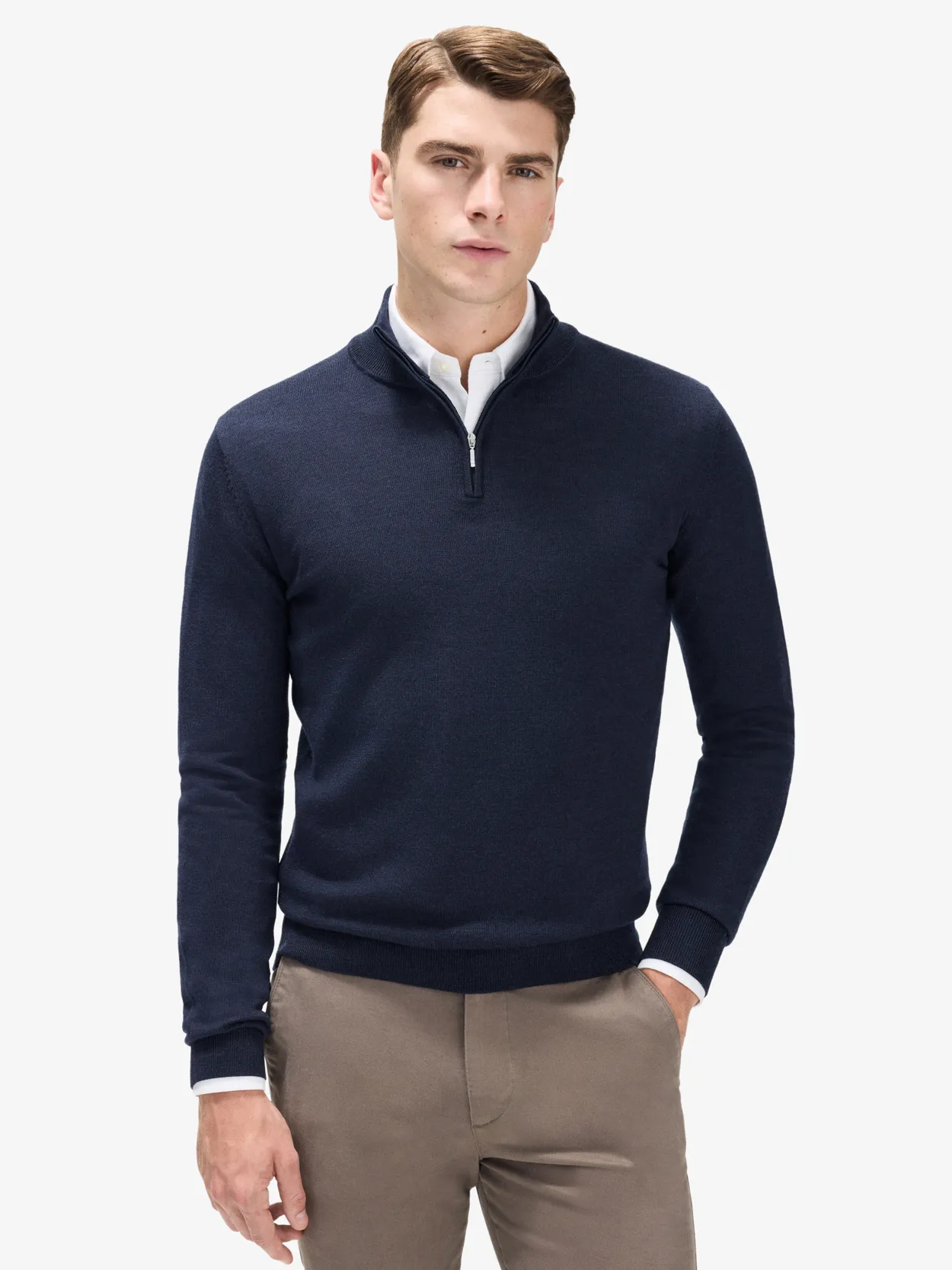 Blauer Merino Pullover