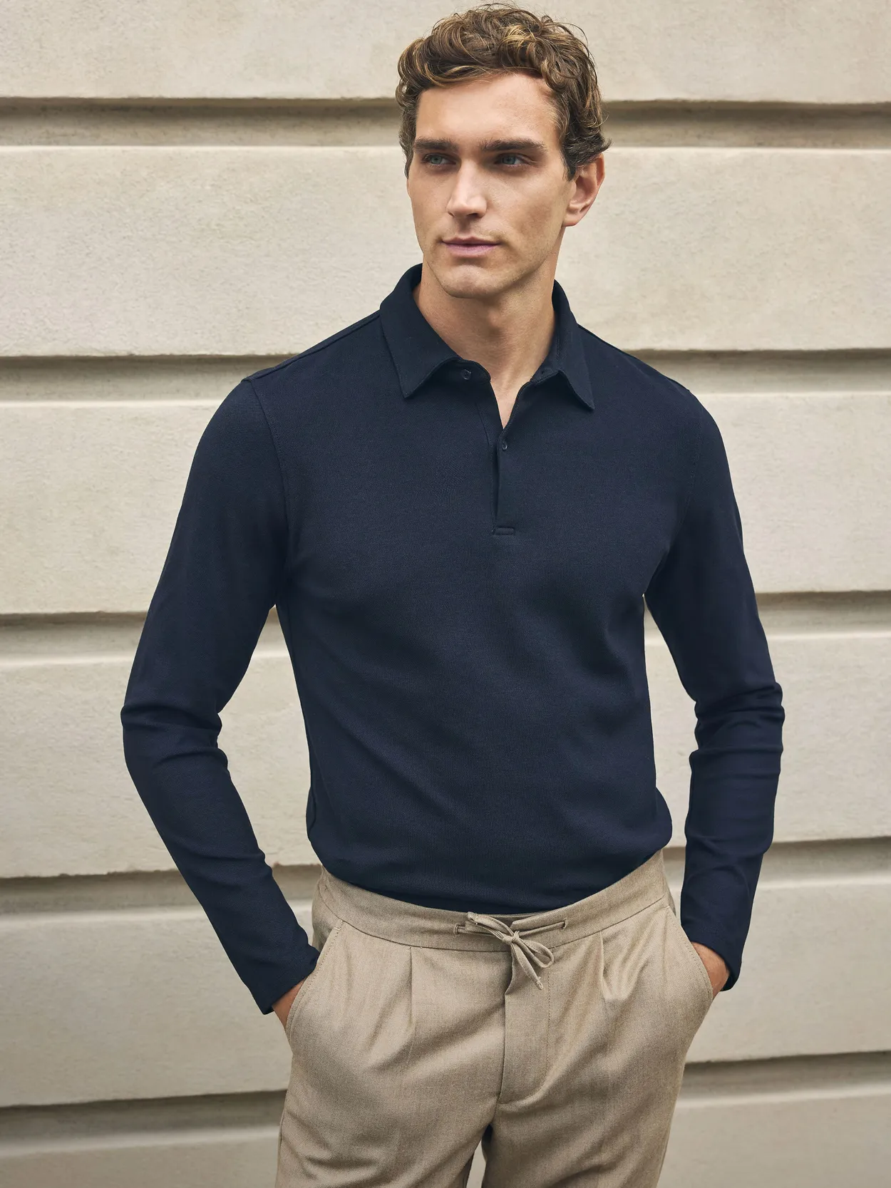 Navy blue polo neck jumper best sale