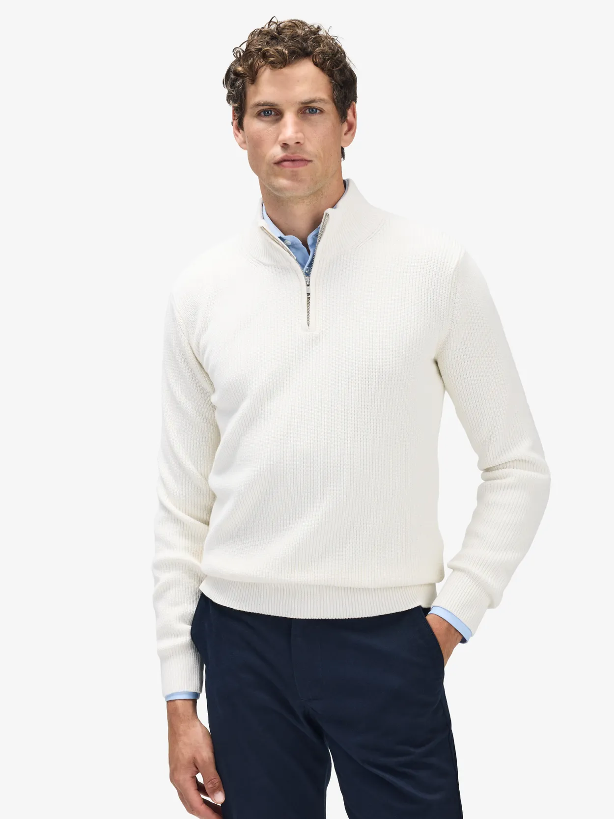 Zipper Sweater Cotton Buy online John Henric