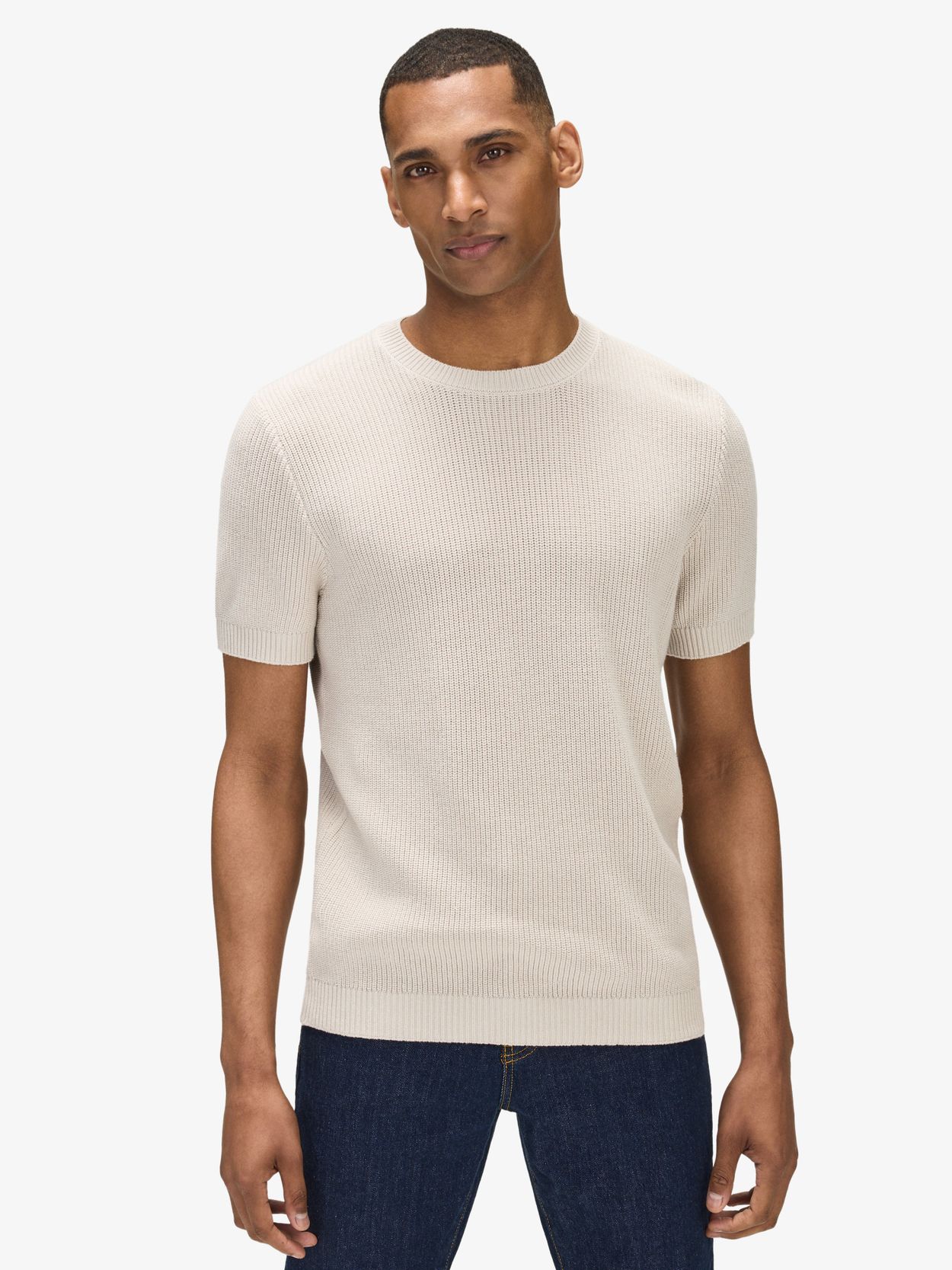 Sand Knitted T-Shirt Almada