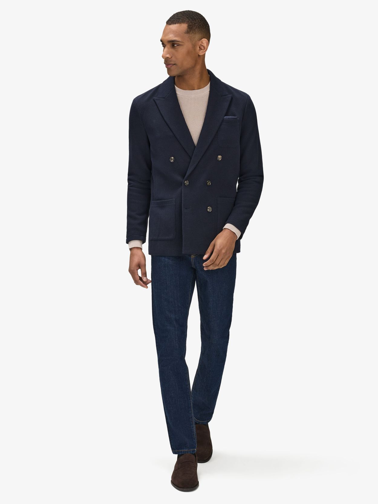 Double Breasted Blazer Knitted Charles - Buy online | John Henric