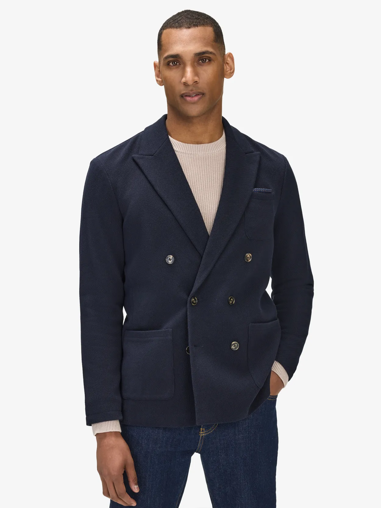 John Henric Men s Navy Blue Blazer Charles Size M