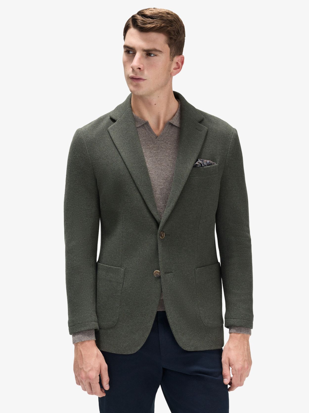 Dark Green Knitted Jacket Theo