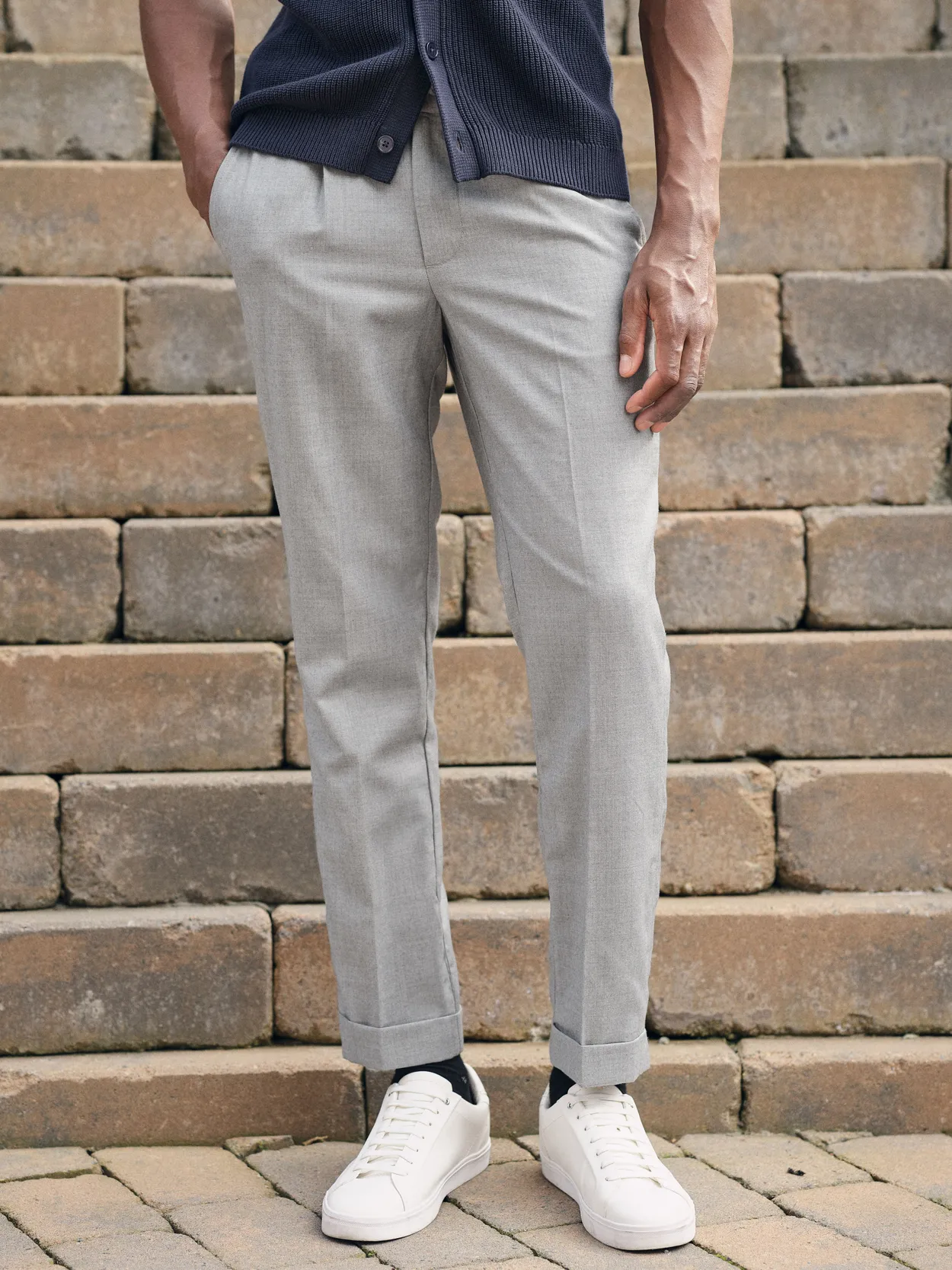 Light Grey Wool Trousers Mira