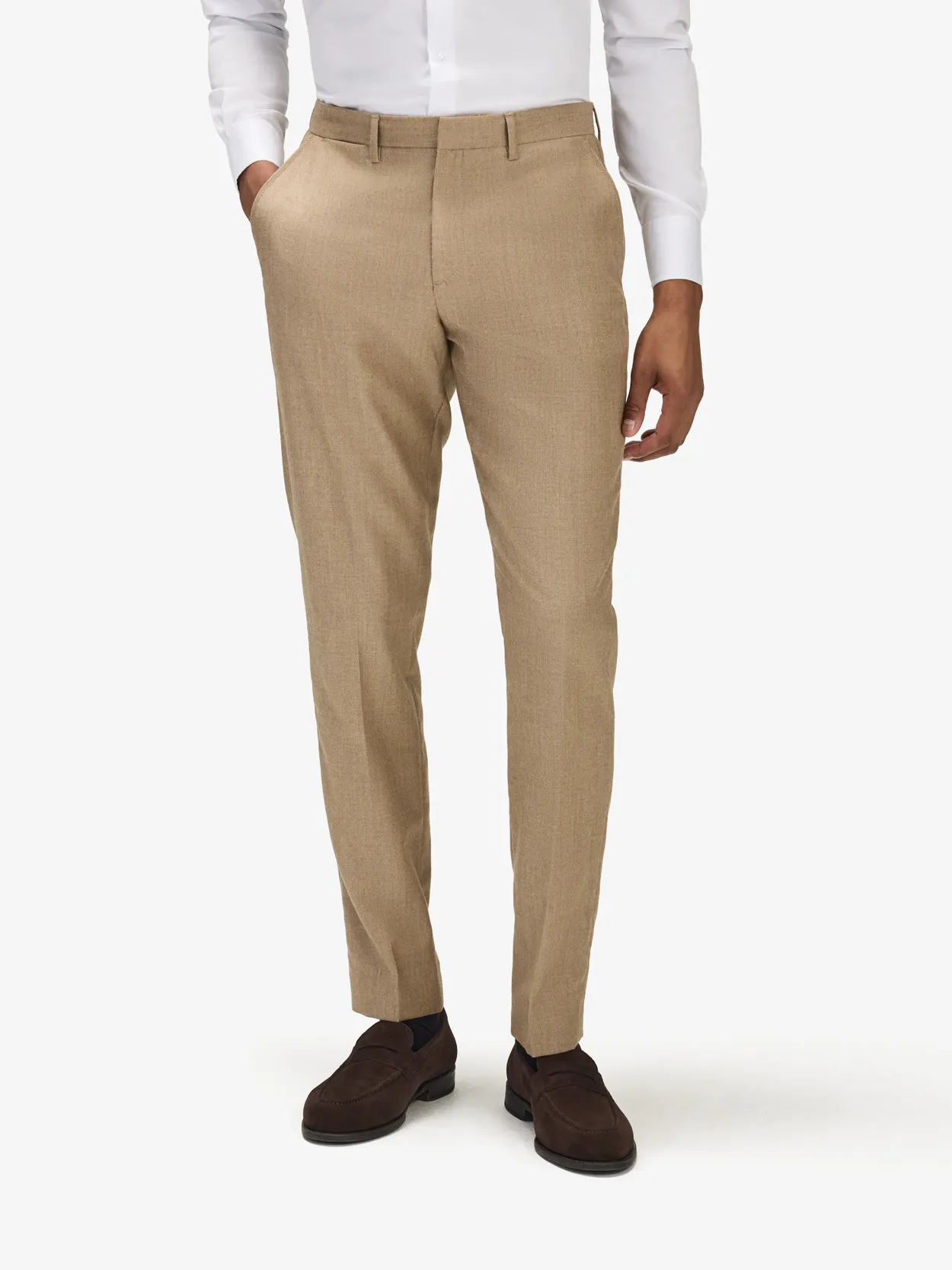 Pantalon en laine beige Marco