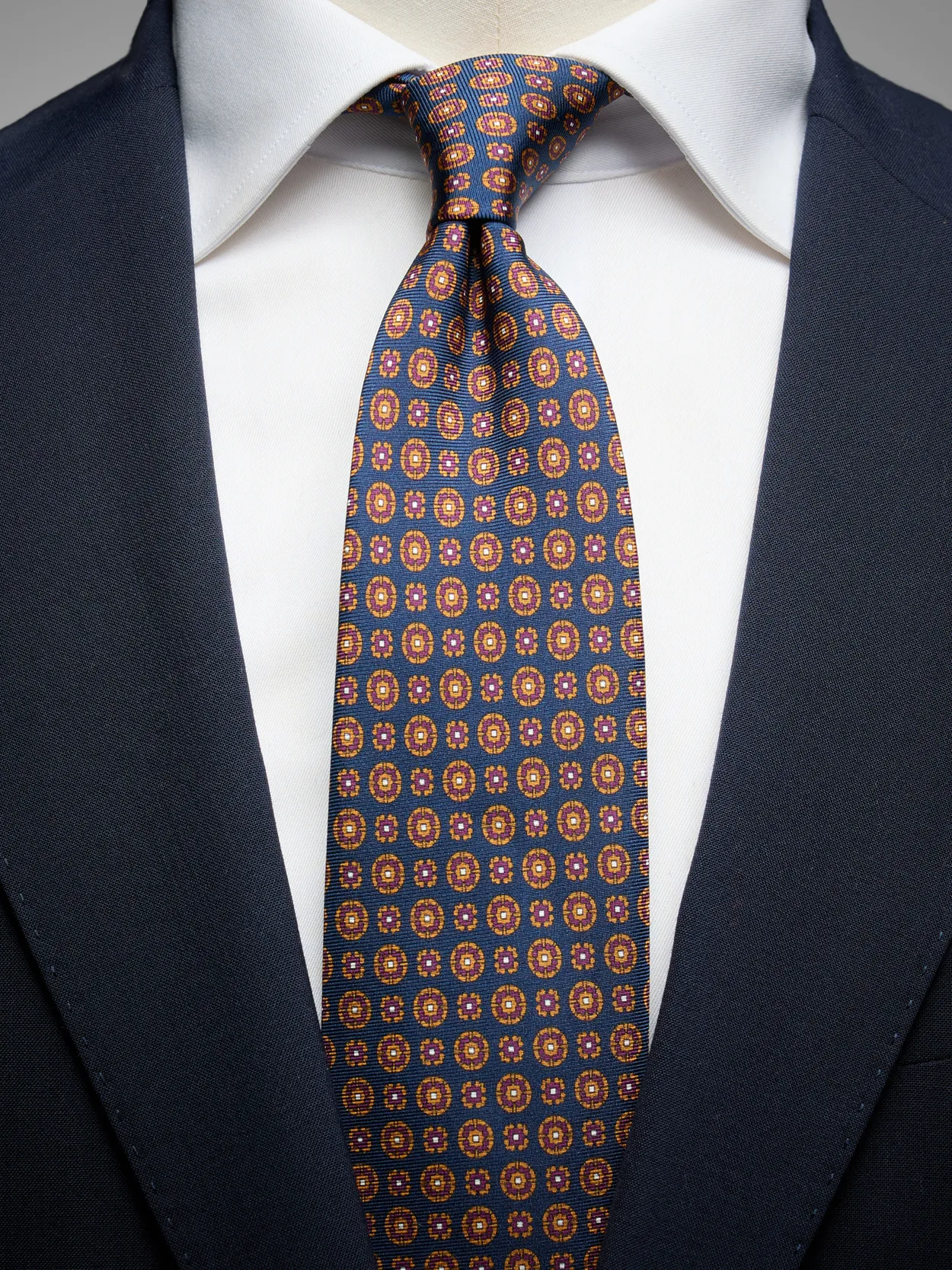 Dark Blue Tie Geometric