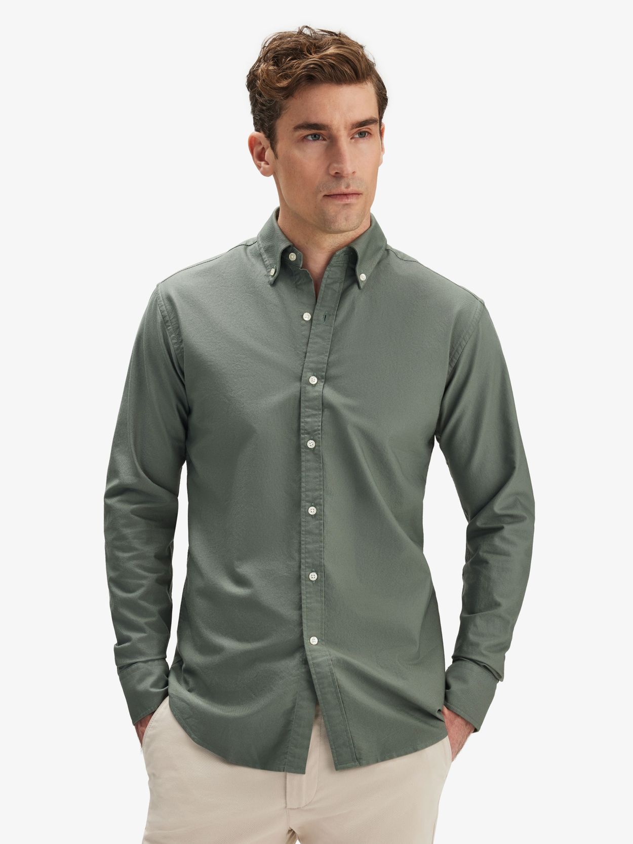 Chemise Oxford Vert Olive