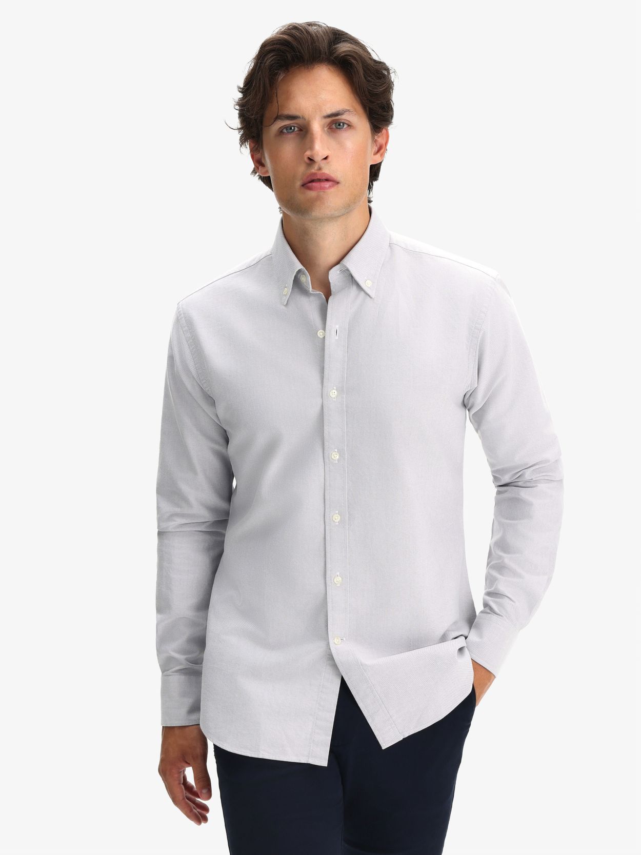 Mid Grey Oxford Shirt
