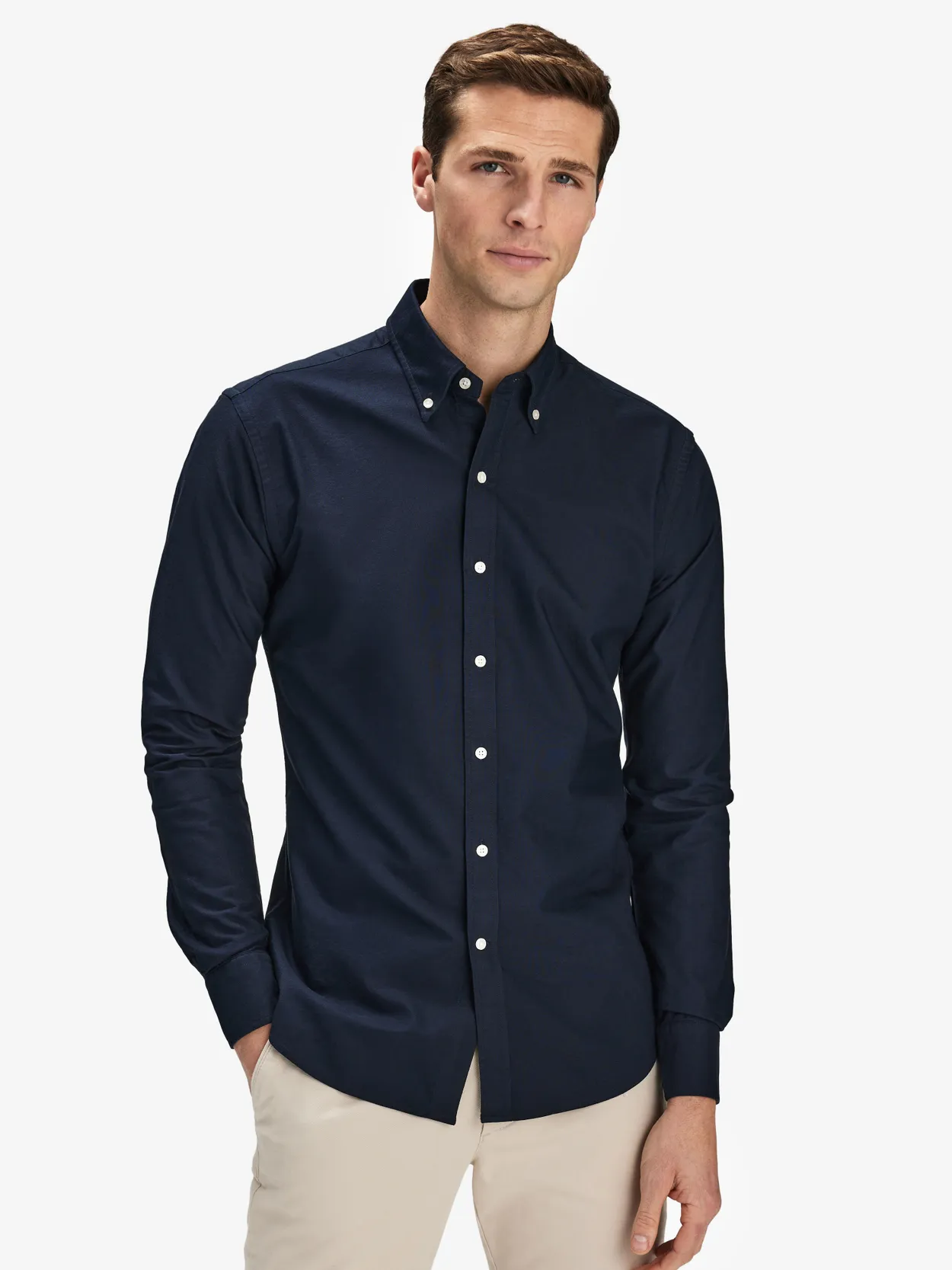 Mørkeblå Oxford Skjorte