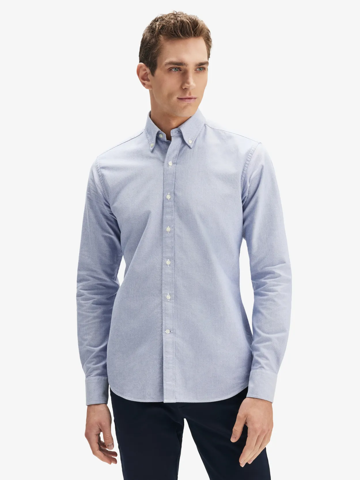 Mellomblå Oxford Skjorte