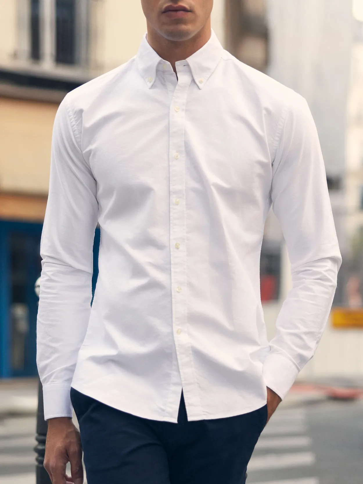 Hvid Oxford Skjorte