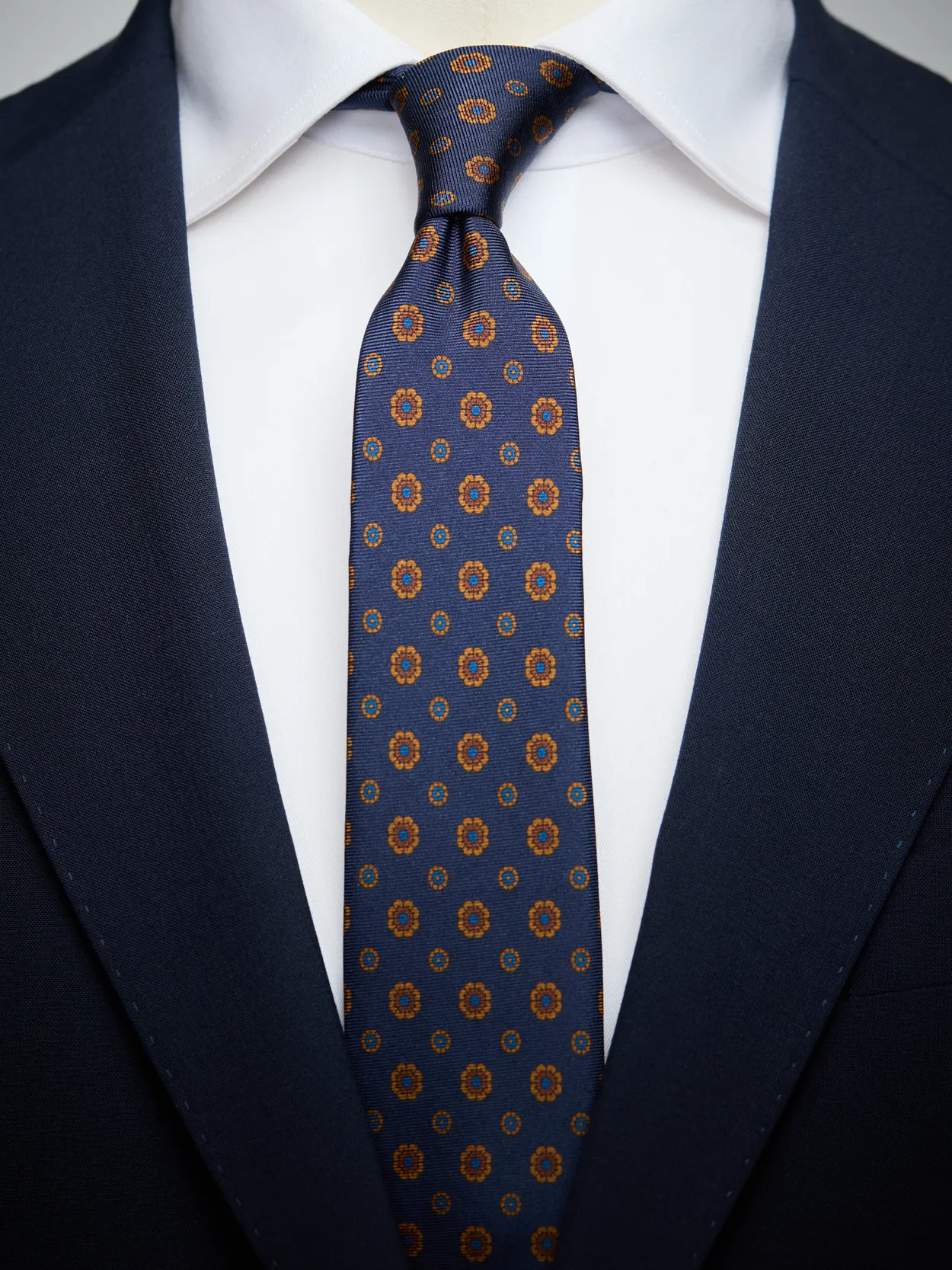 Dark Blue Tie Geometric