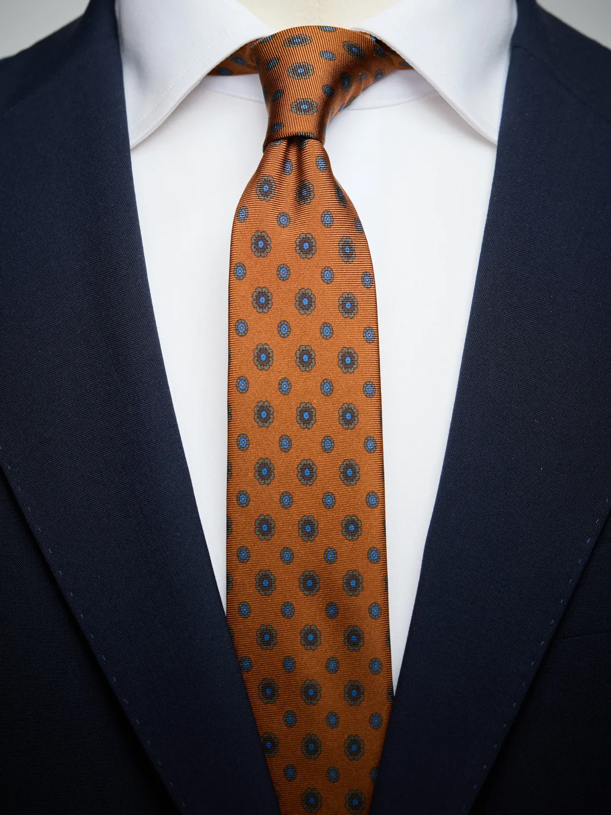 Dark Orange Tie Geometric