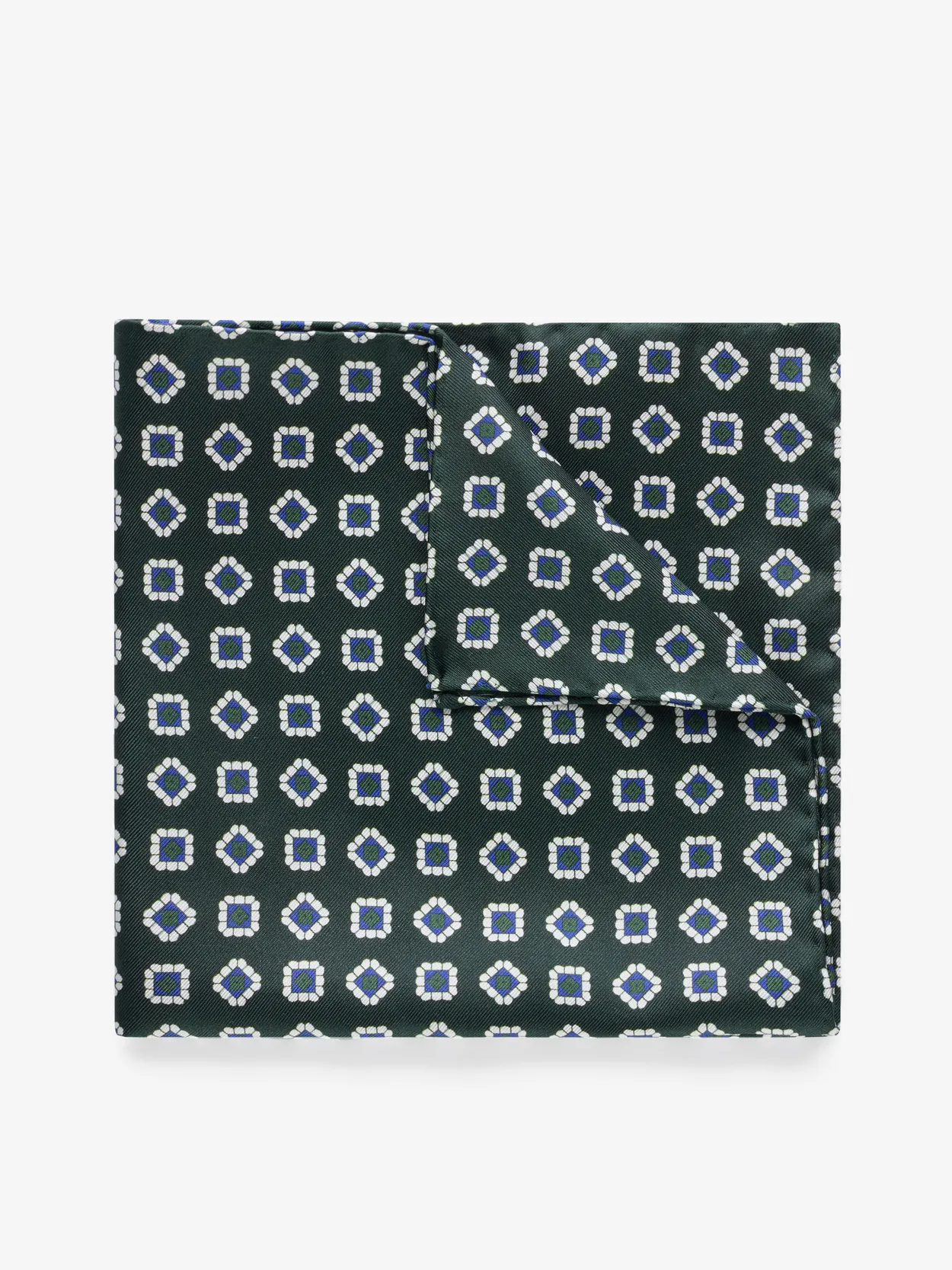 Green Pocket Square Geometric