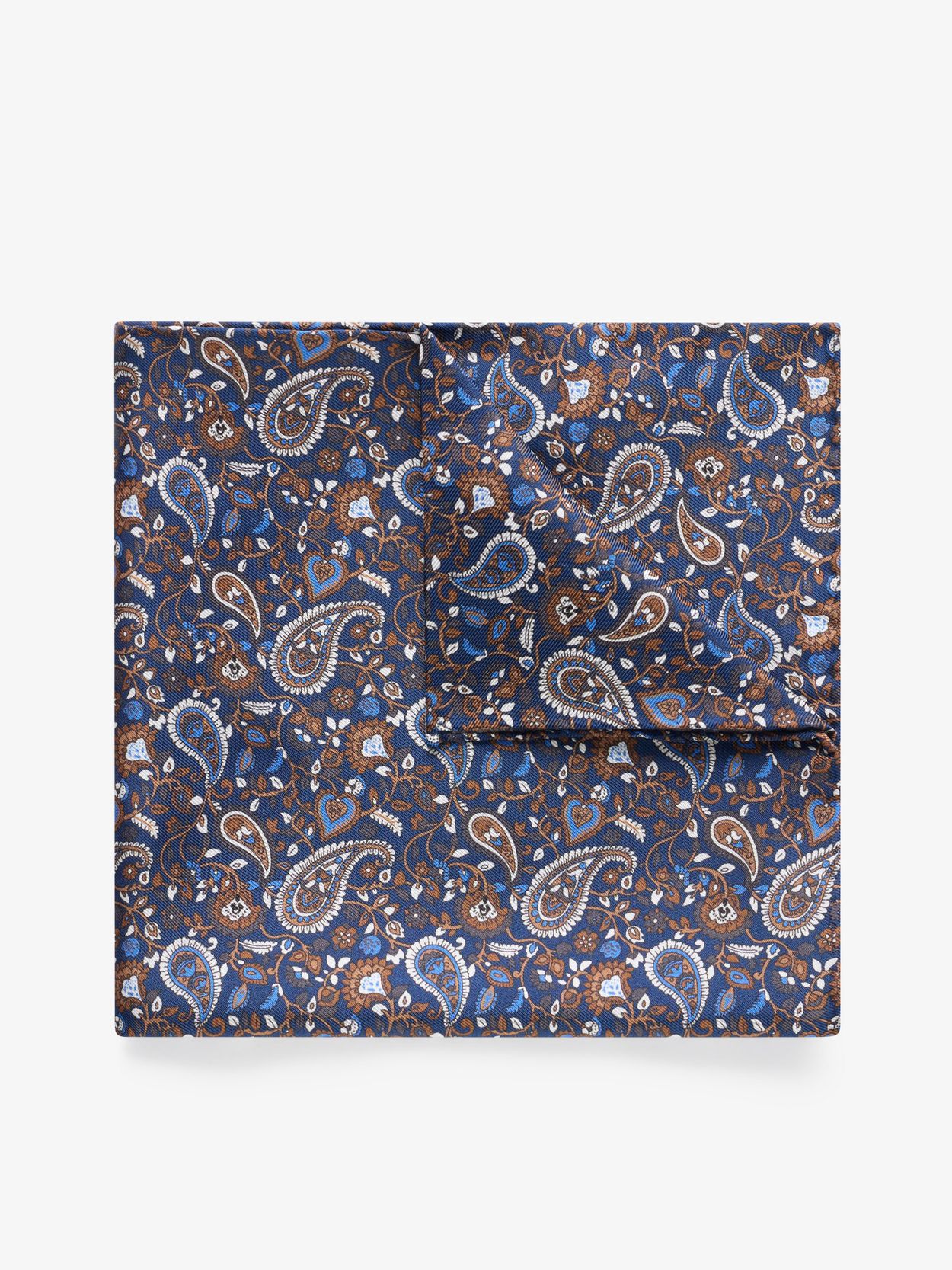 Blauwe Pochet Paisley