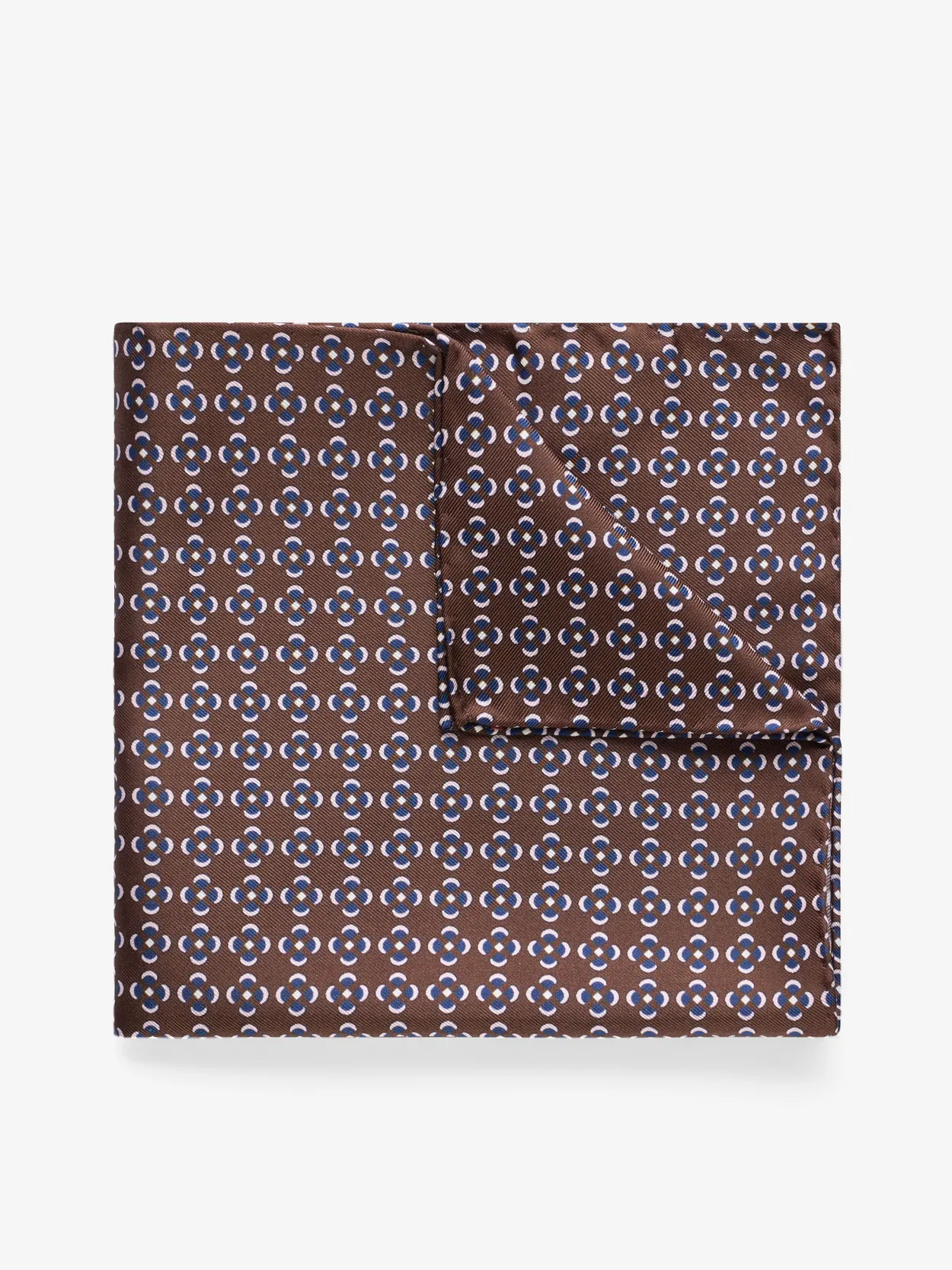 Brown Pocket Square Geometric