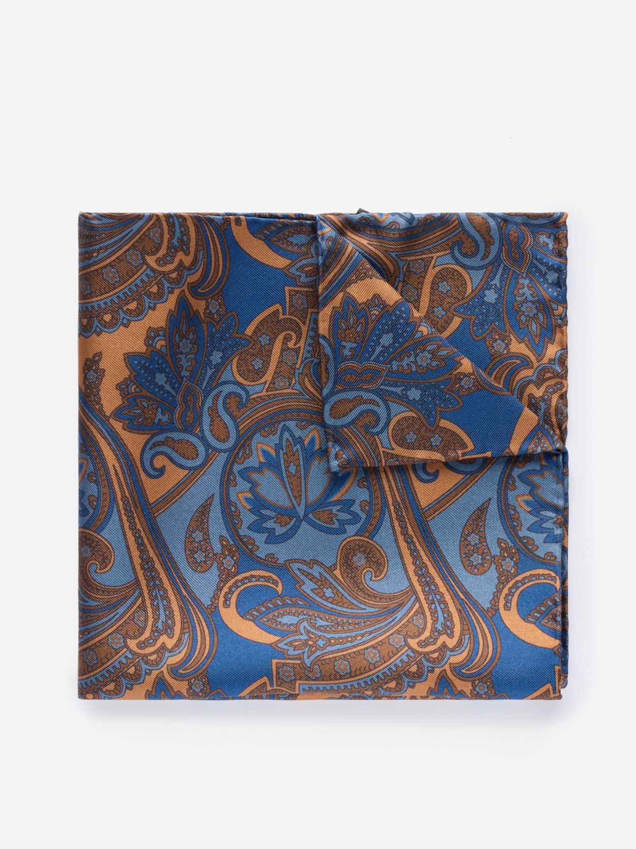 Beige Pocket Square Paisley