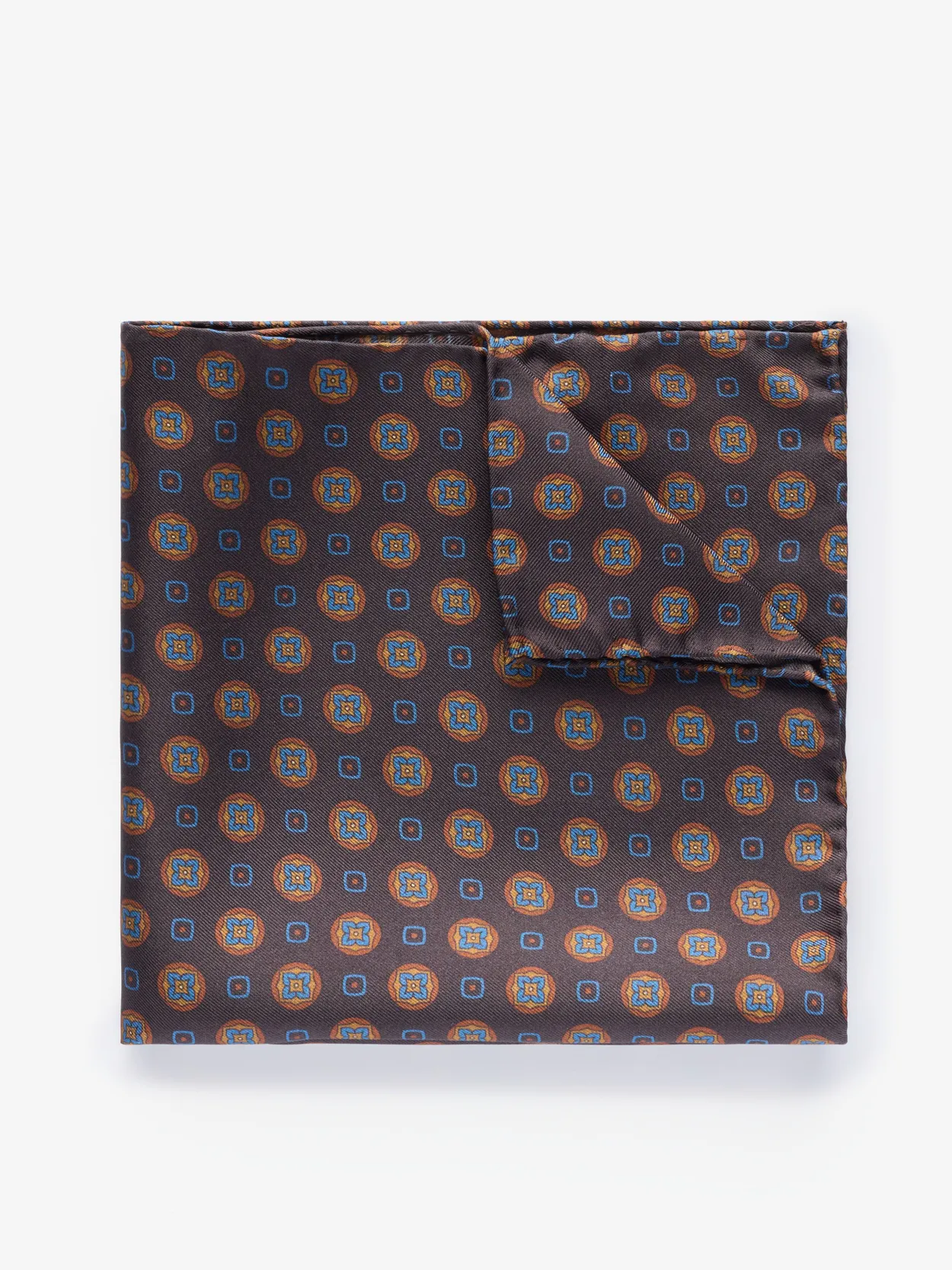 Brown Pocket Square Geometric