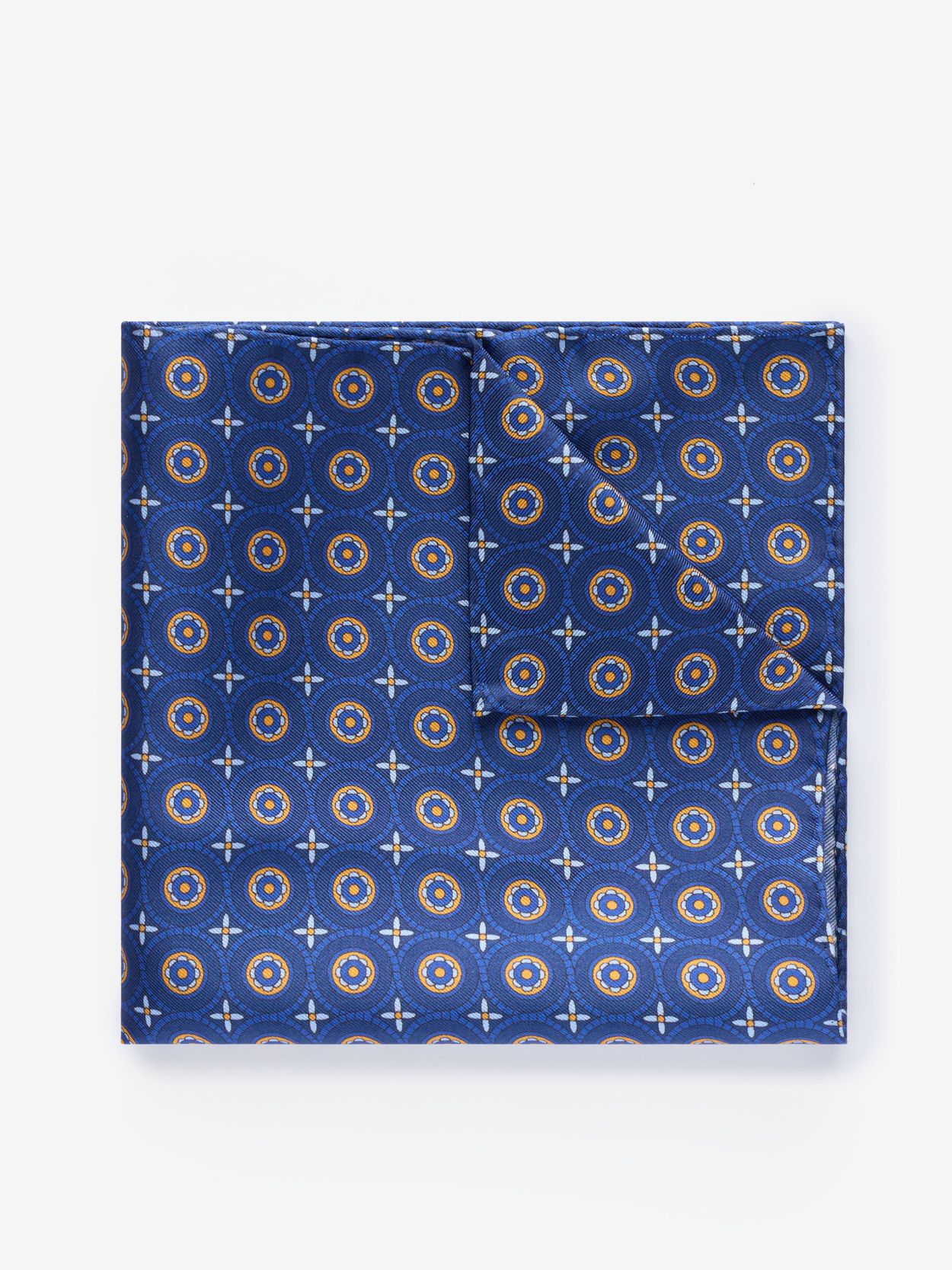 Dark Blue Pocket Square Geometric