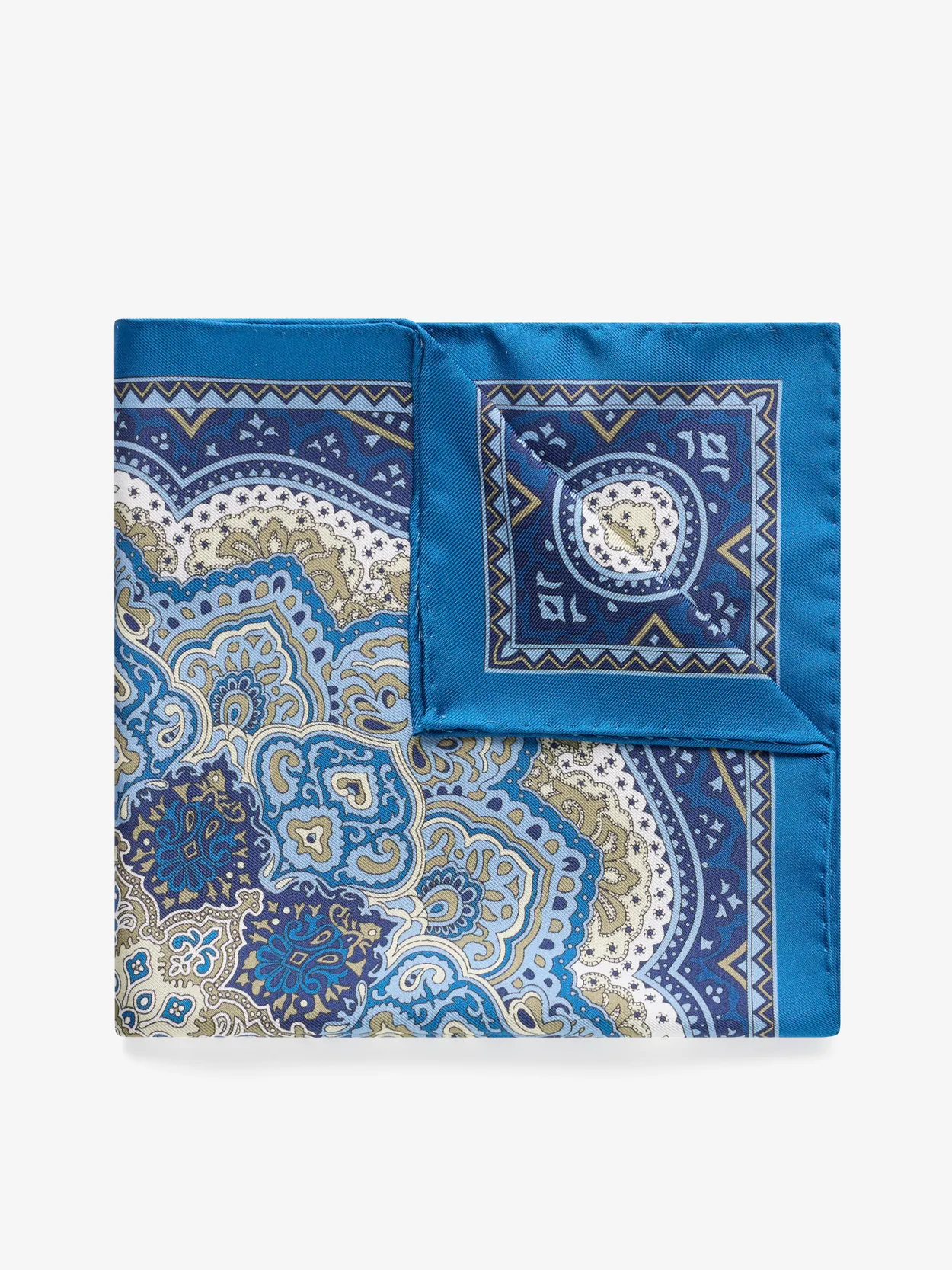 Blue Pocket Square Geometric