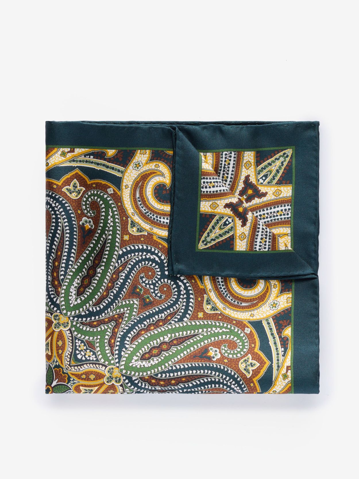 Green Pocket Square Geometric