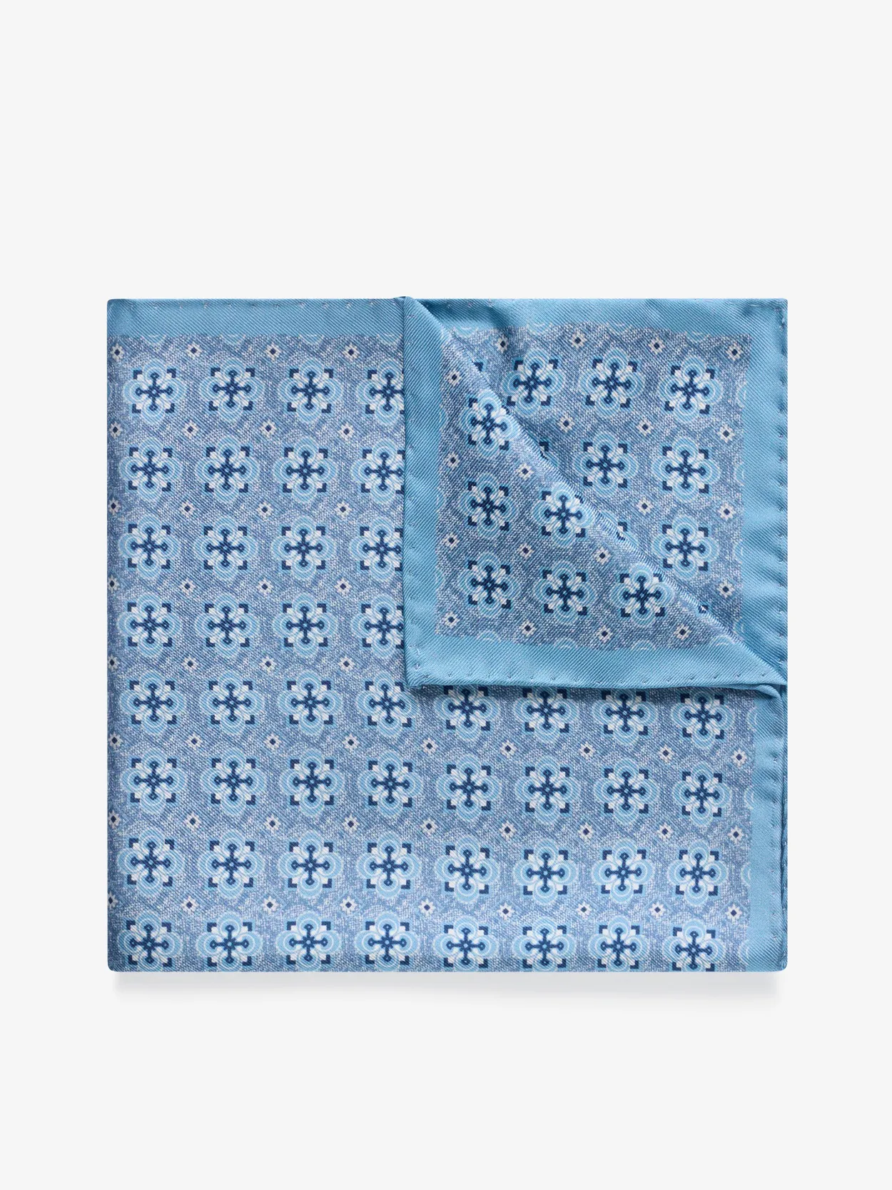 Light Blue Pocket Square Geometric