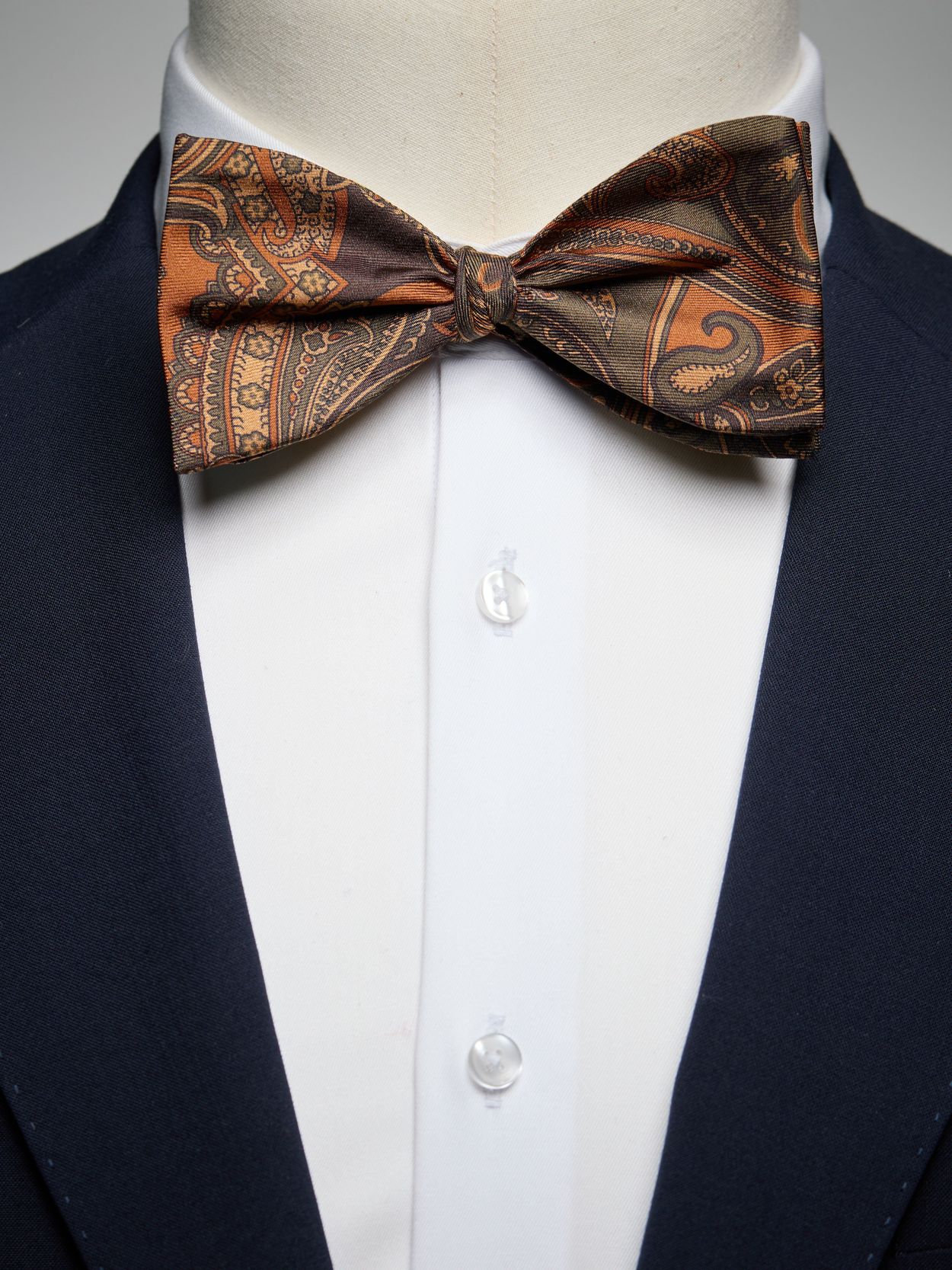 John Henric - Dark Orange Bow Tie - Self-tied