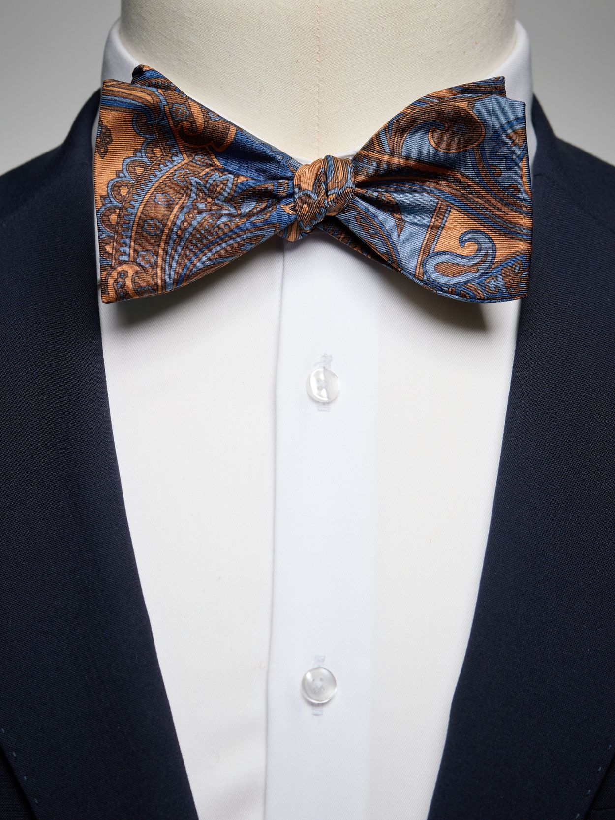 Beige Bow Tie Paisley