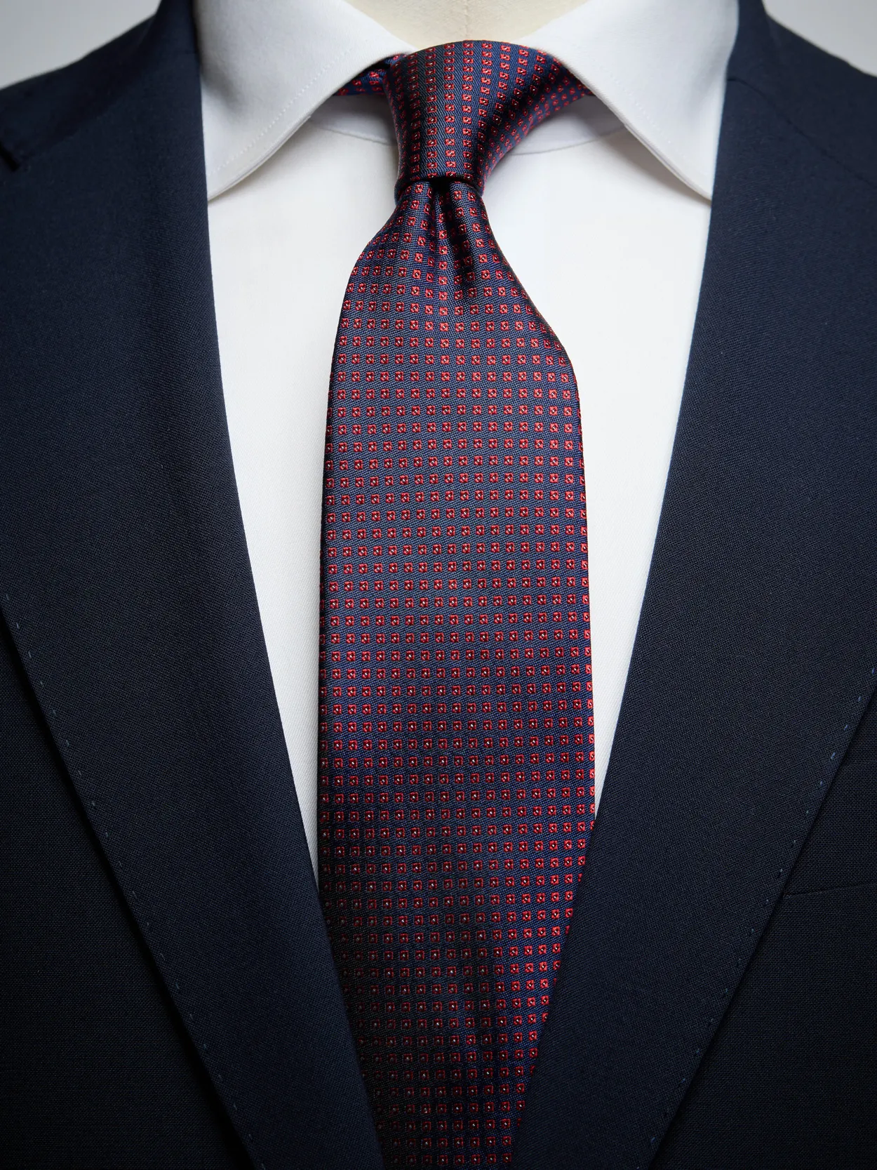 Blue & Red Tie Geometric