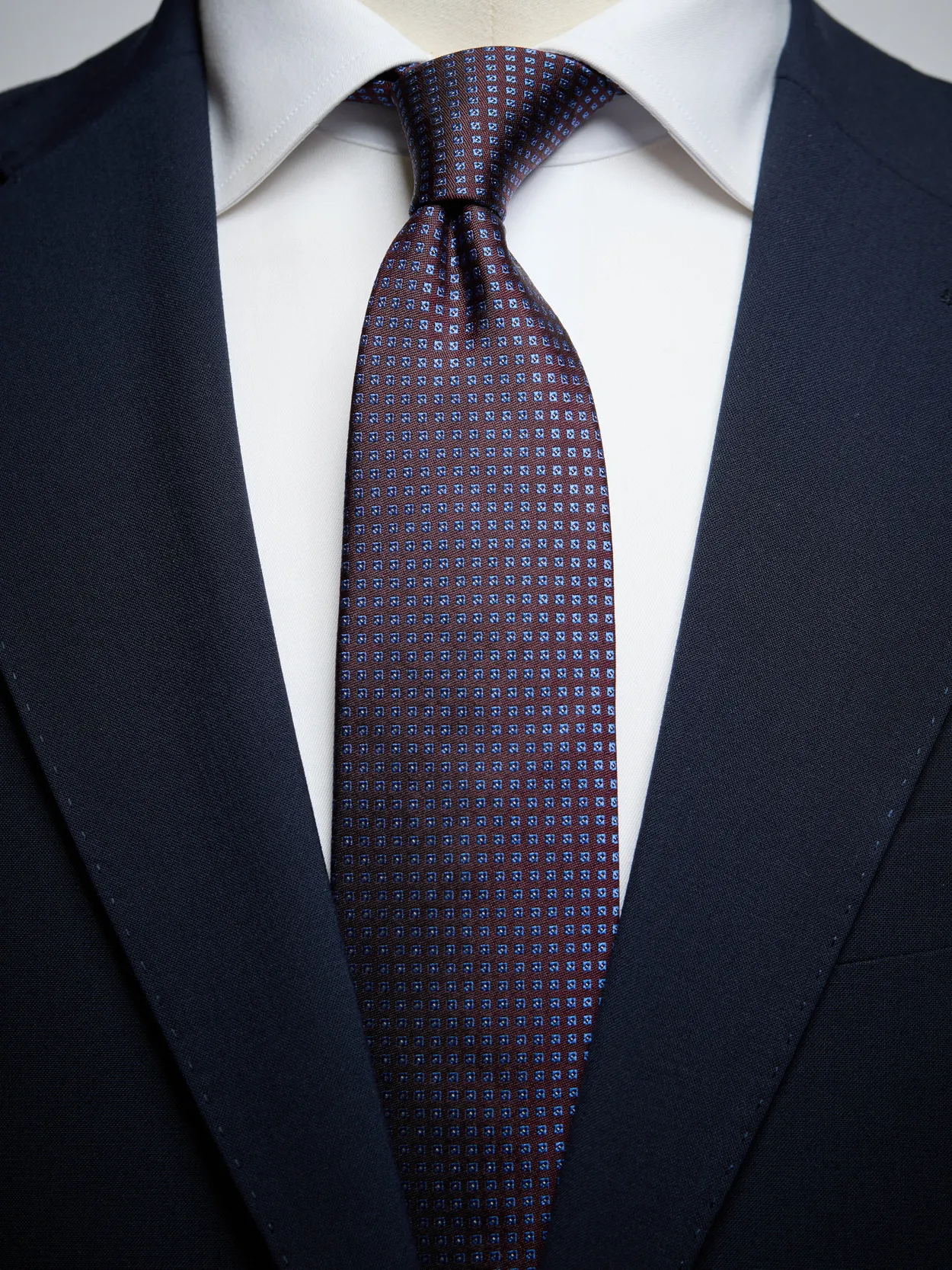 Brown & Blue Tie Geometric