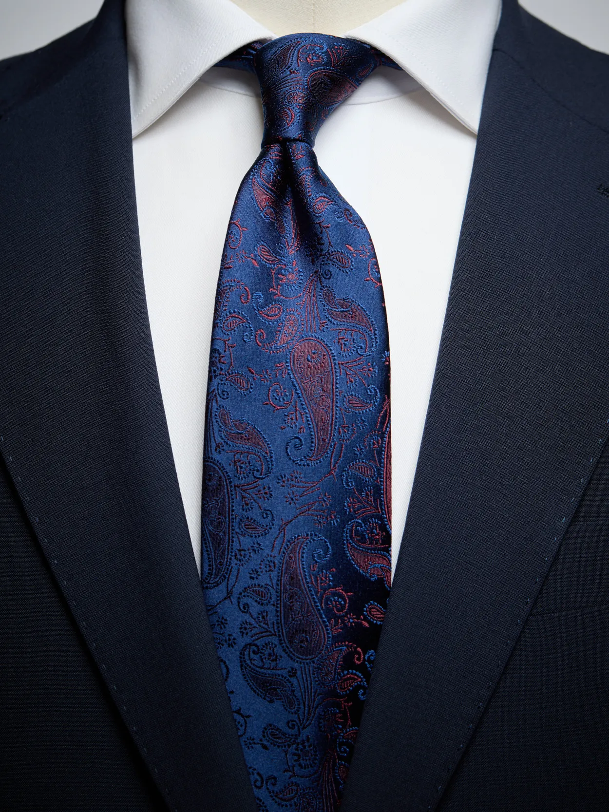 Blue & Burgundy Tie Paisley